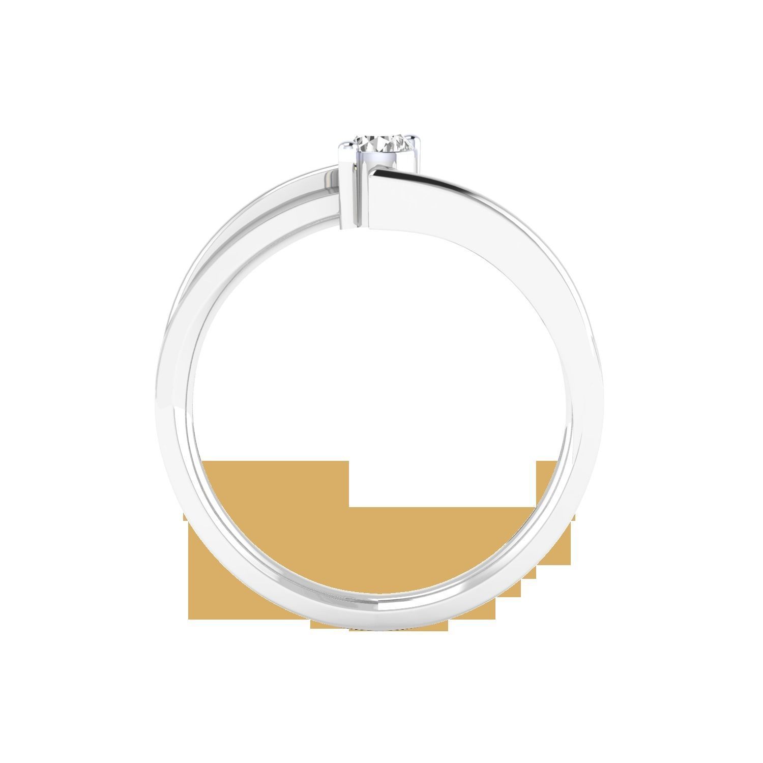 Women Solitaire Engagement Ring STL OBJ FBX Renders Details 3D print model_21