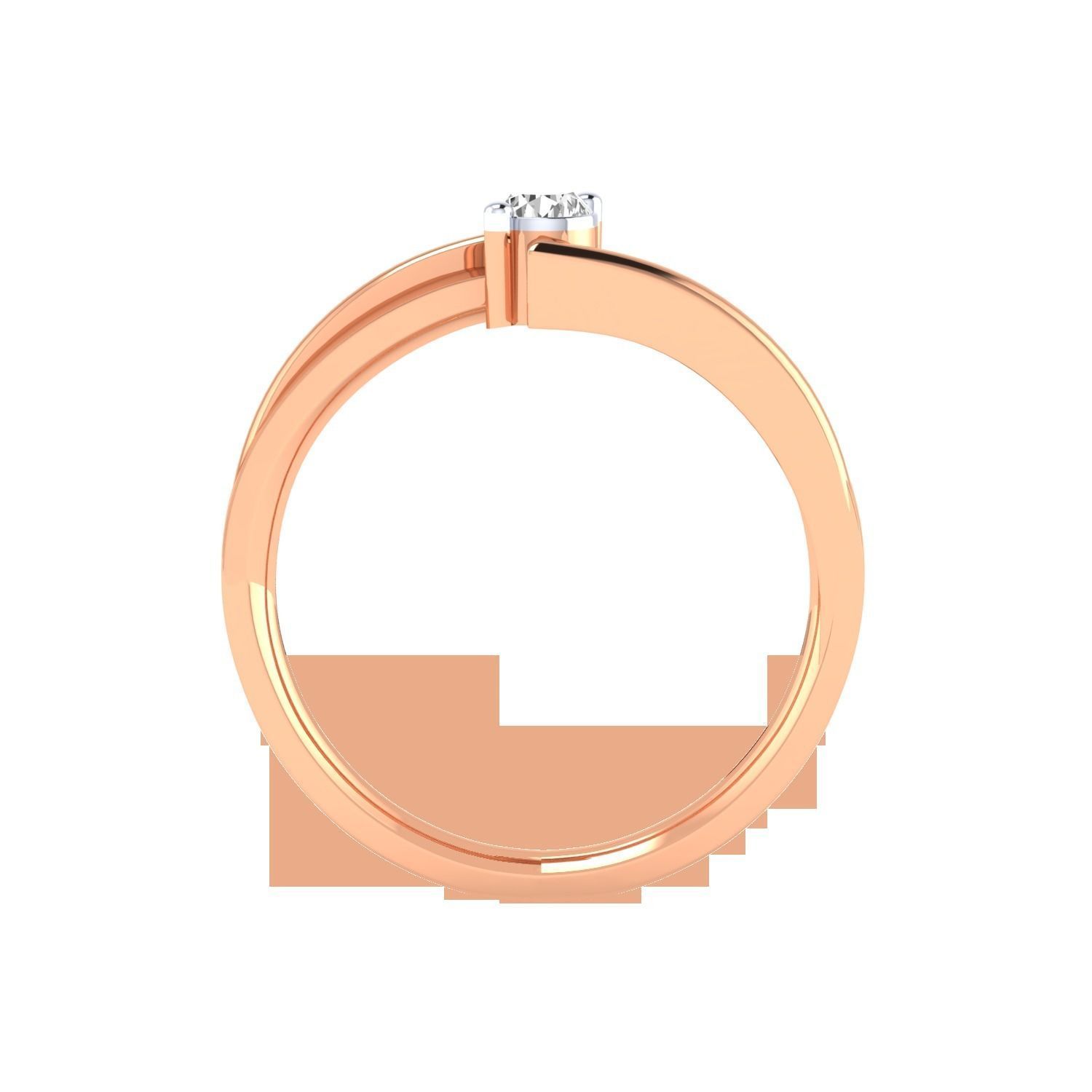 Women Solitaire Engagement Ring STL OBJ FBX Renders Details 3D print model_15