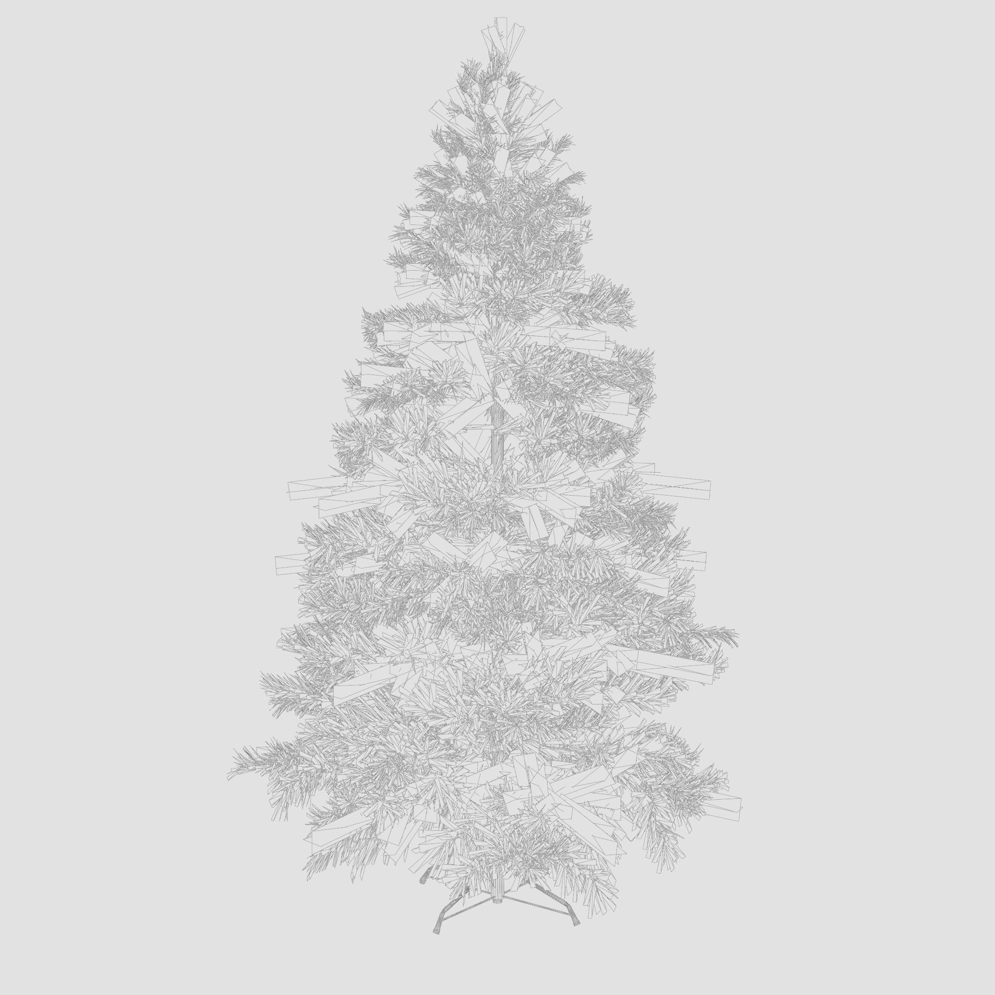 Artificial Christmas Tree 3D Model Low-poly 3D model_5