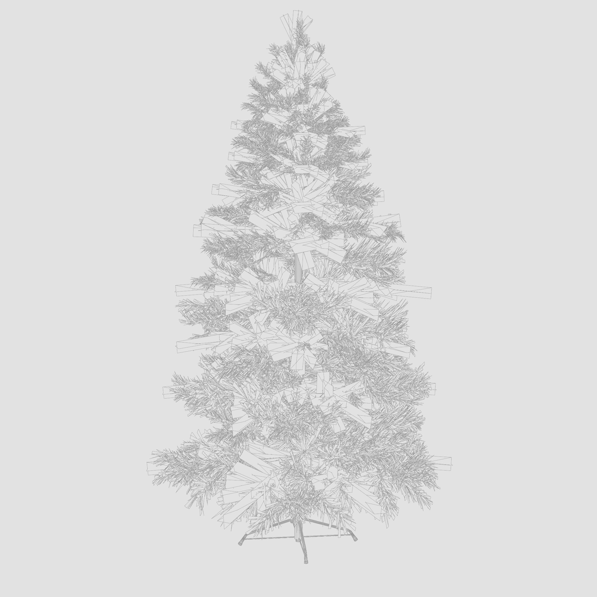 Artificial Christmas Tree 3D Model Low-poly 3D model_7