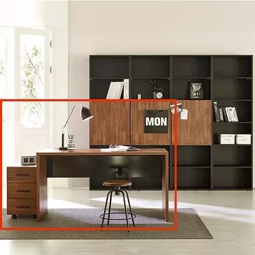 studio desk set 3D model_0