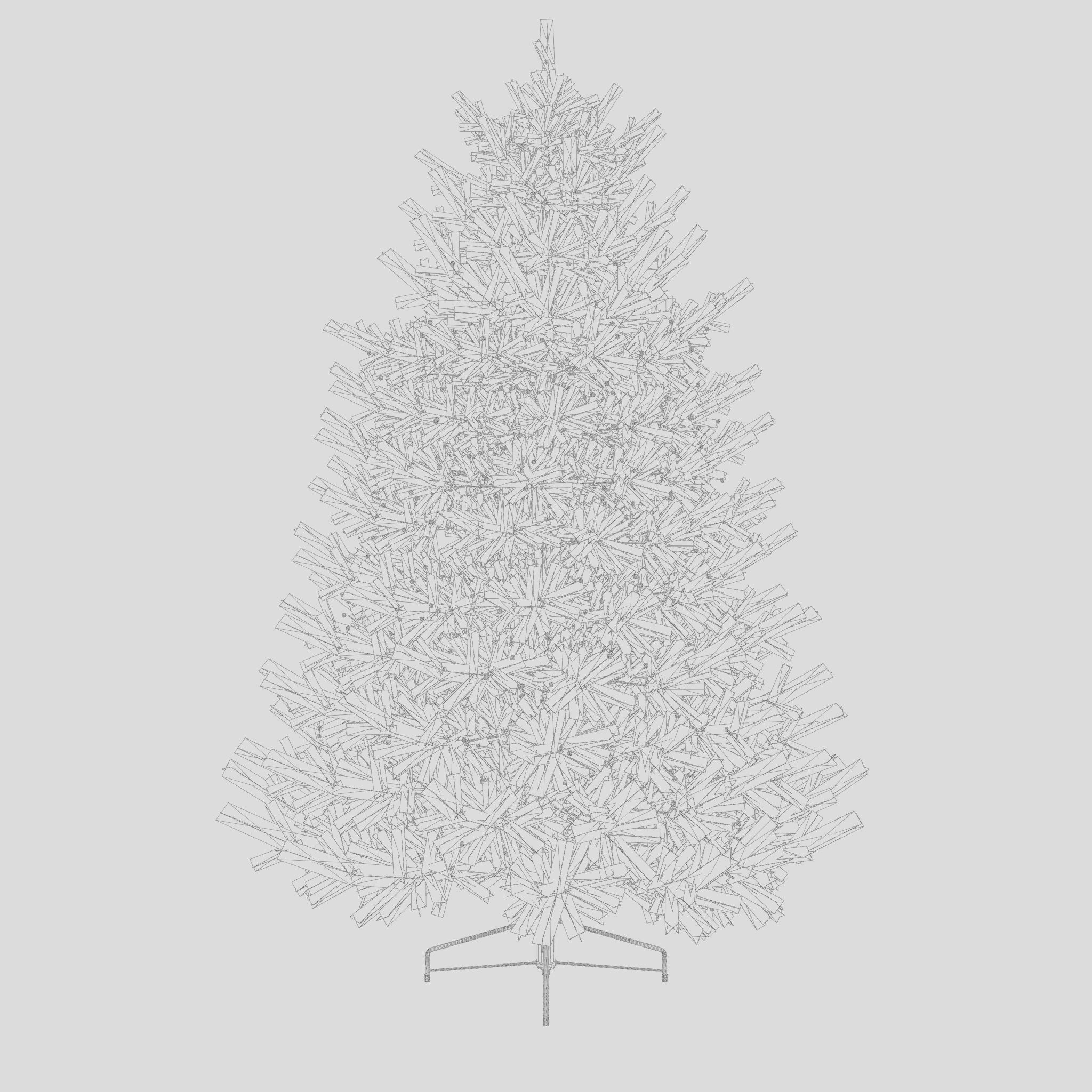 Artificial Christmas Tree 3D Model Low-poly 3D model_6