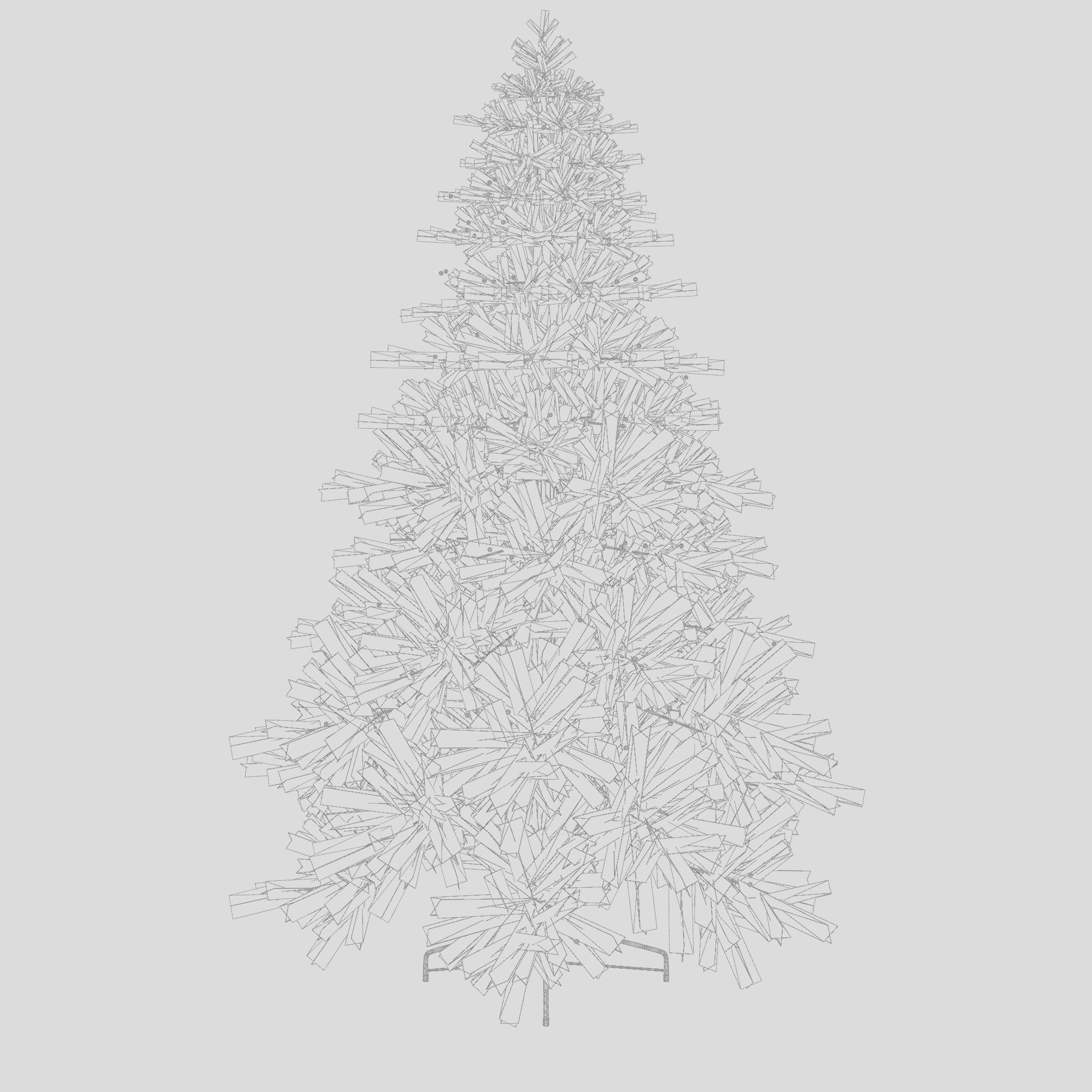 Artificial Christmas Tree 3D Model Low-poly 3D model_7