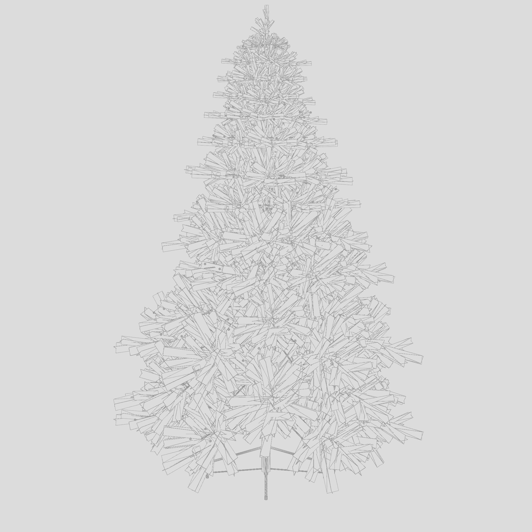 Artificial Christmas Tree 3D Model Low-poly 3D model_6