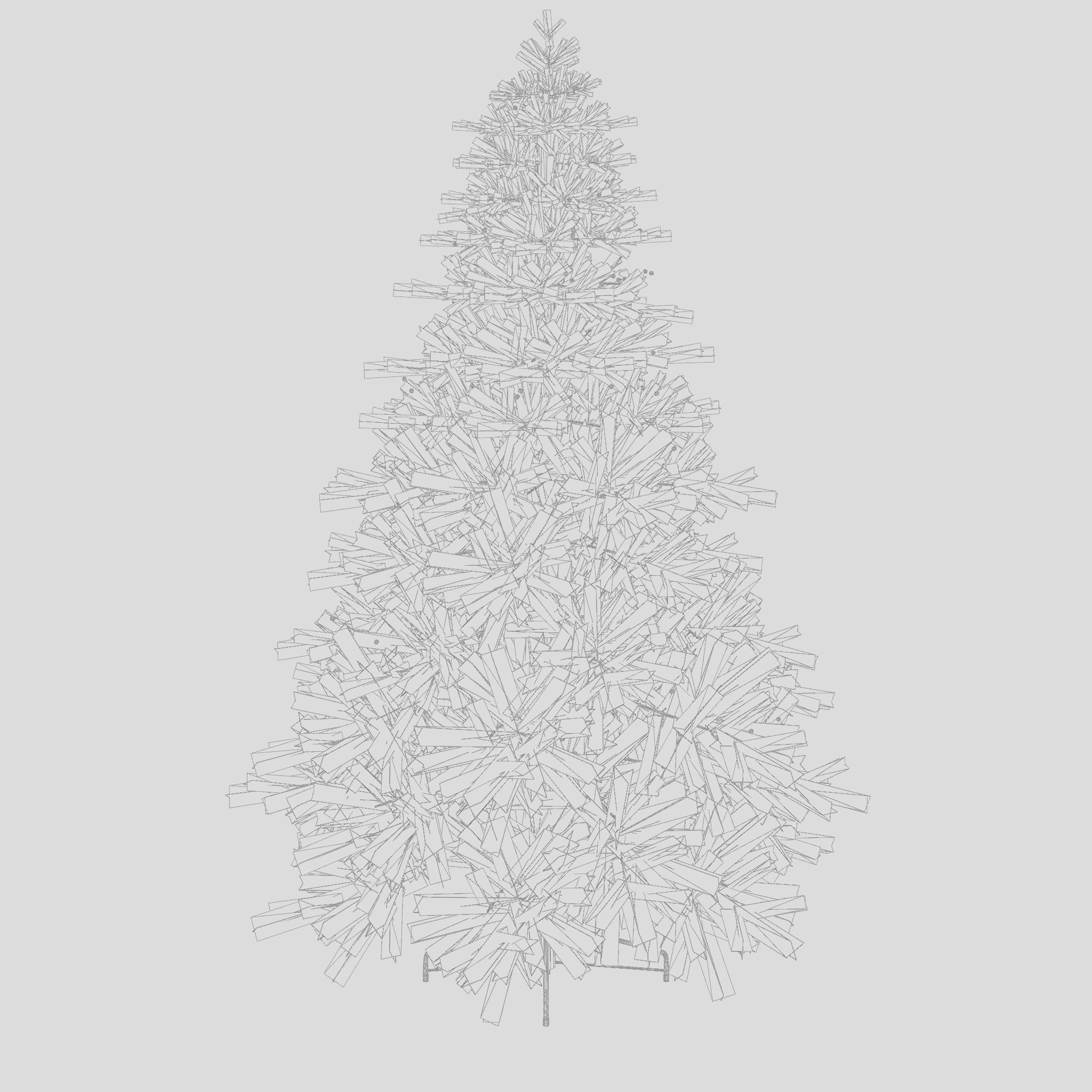 Artificial Christmas Tree 3D Model Low-poly 3D model_4
