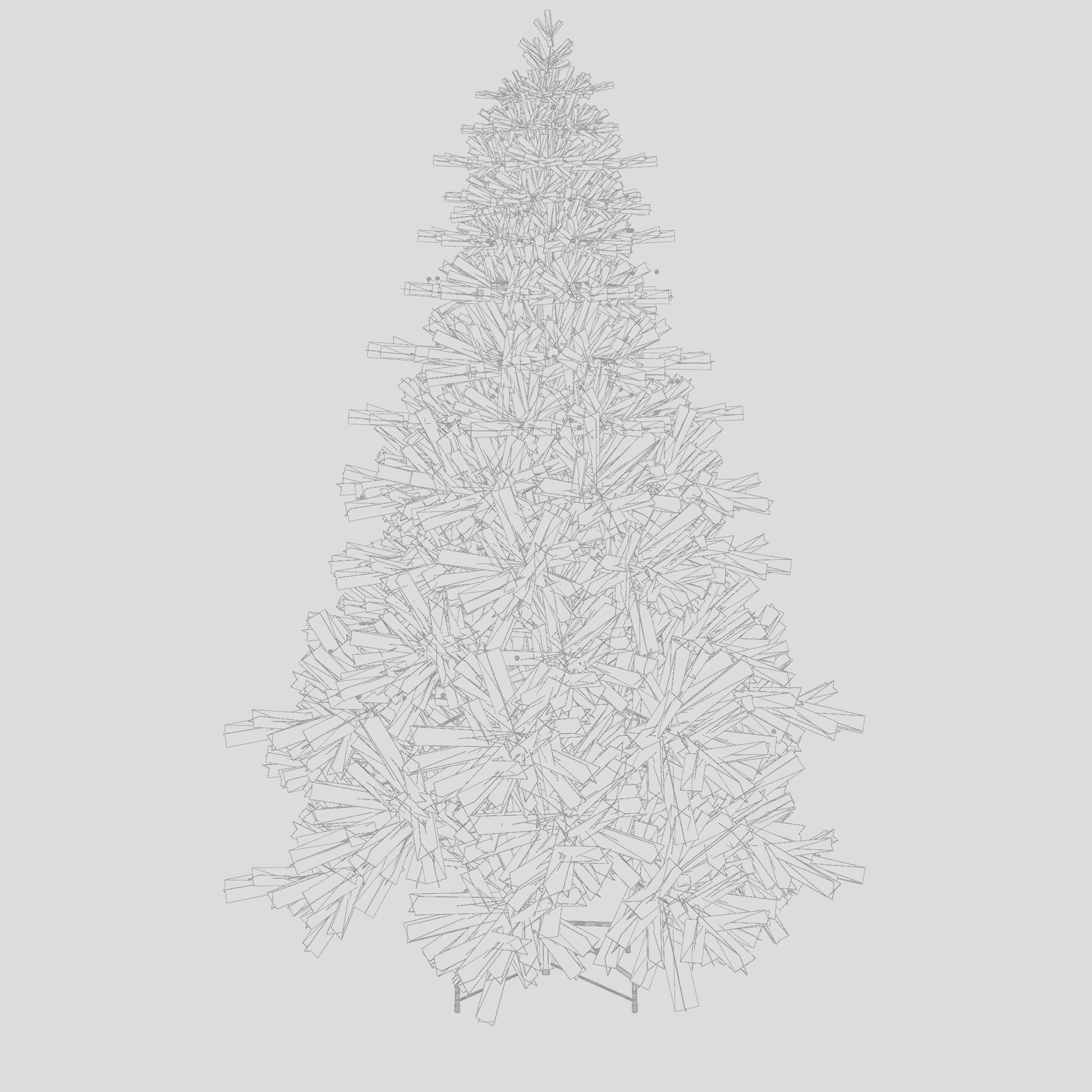 Artificial Christmas Tree 3D Model Low-poly 3D model_5