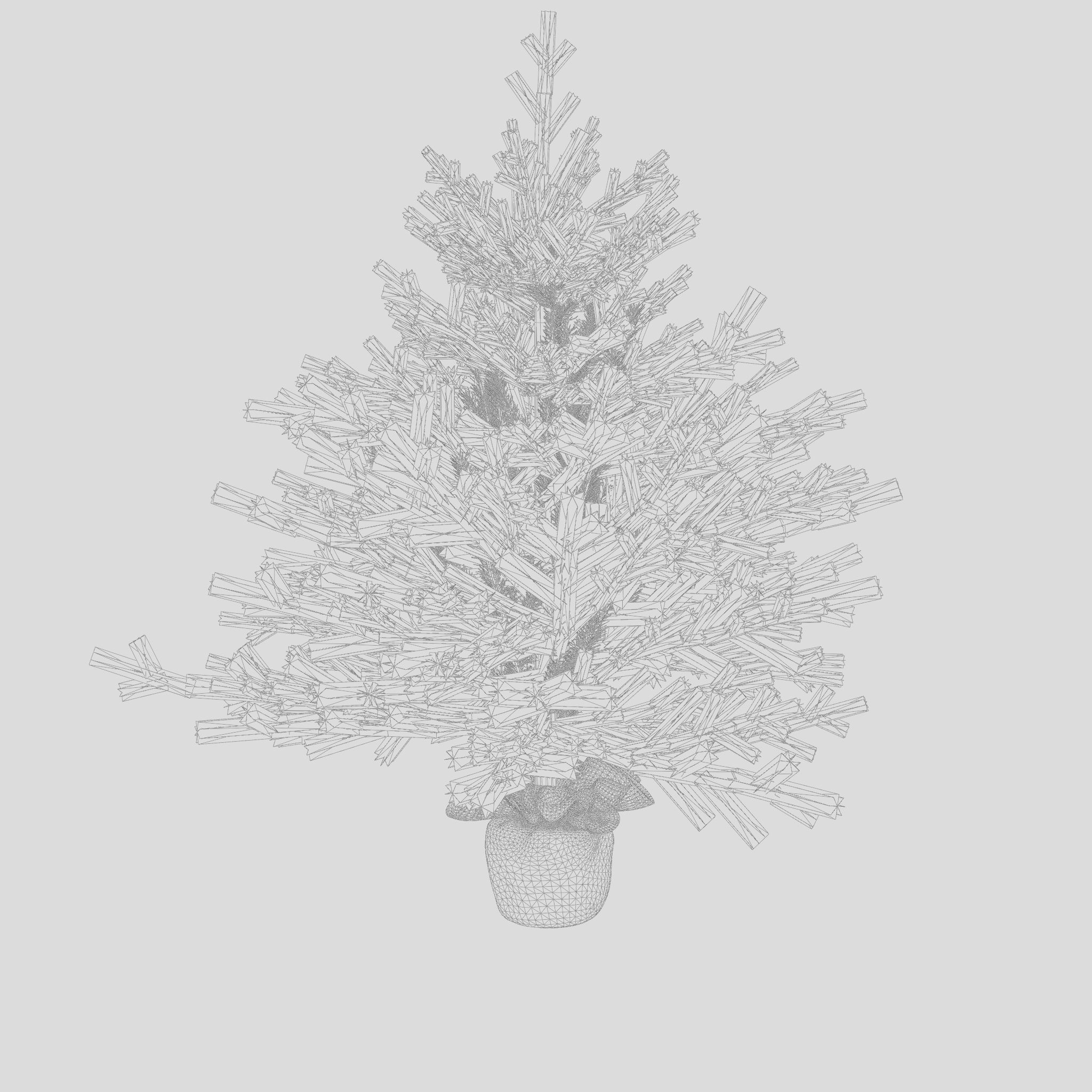 Artificial Christmas Tree 3D Model Low-poly 3D model_4
