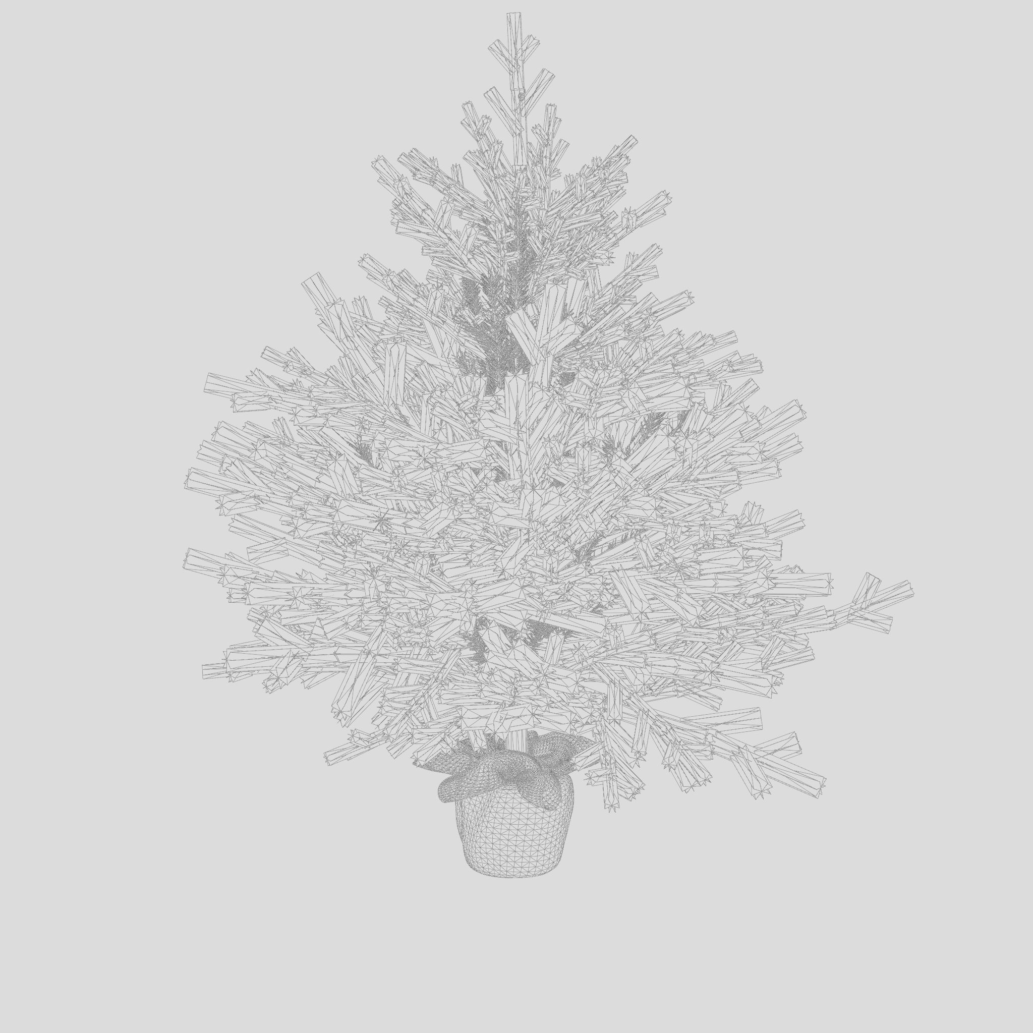 Artificial Christmas Tree 3D Model Low-poly 3D model_7
