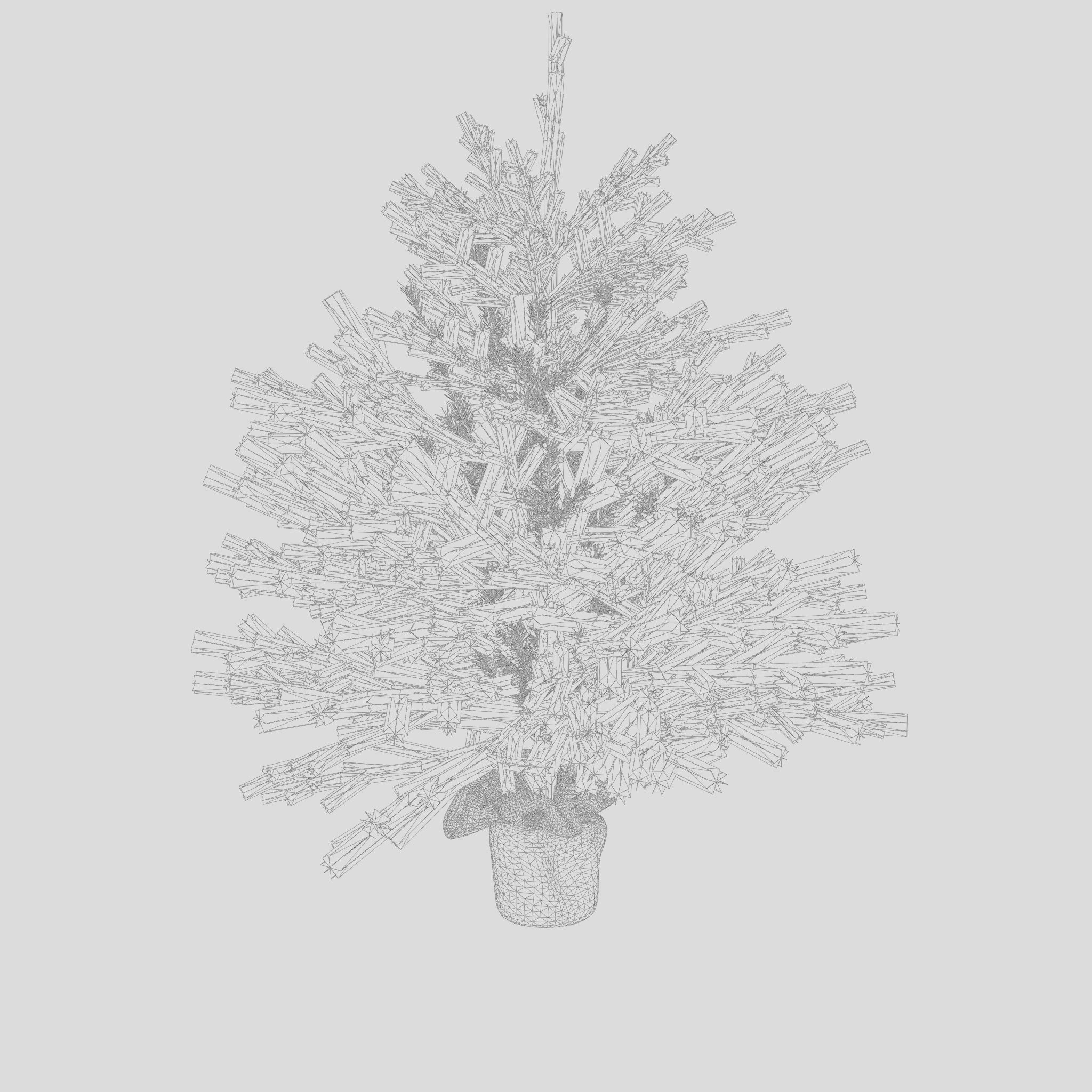 Artificial Christmas Tree 3D Model Low-poly 3D model_6