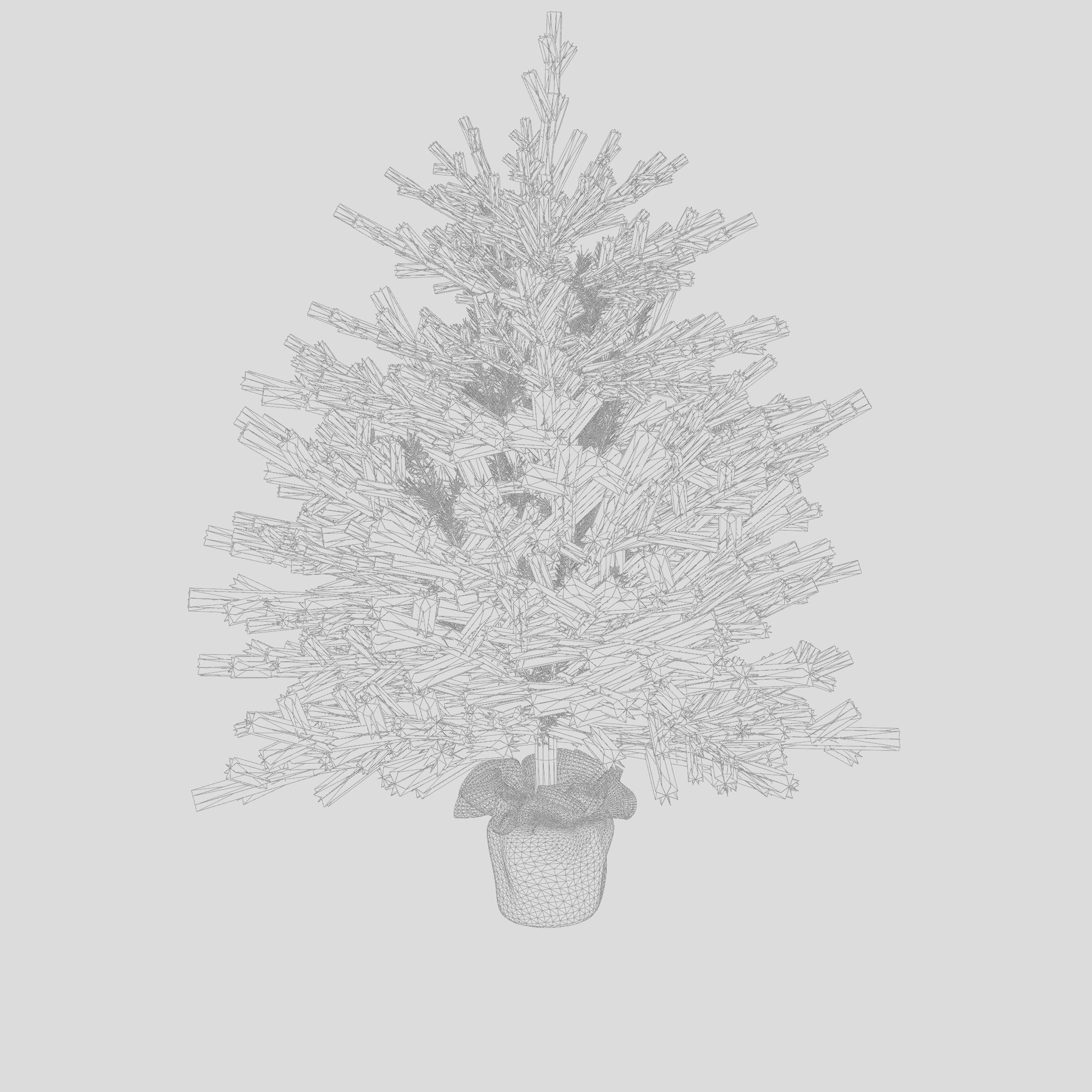 Artificial Christmas Tree 3D Model Low-poly 3D model_5