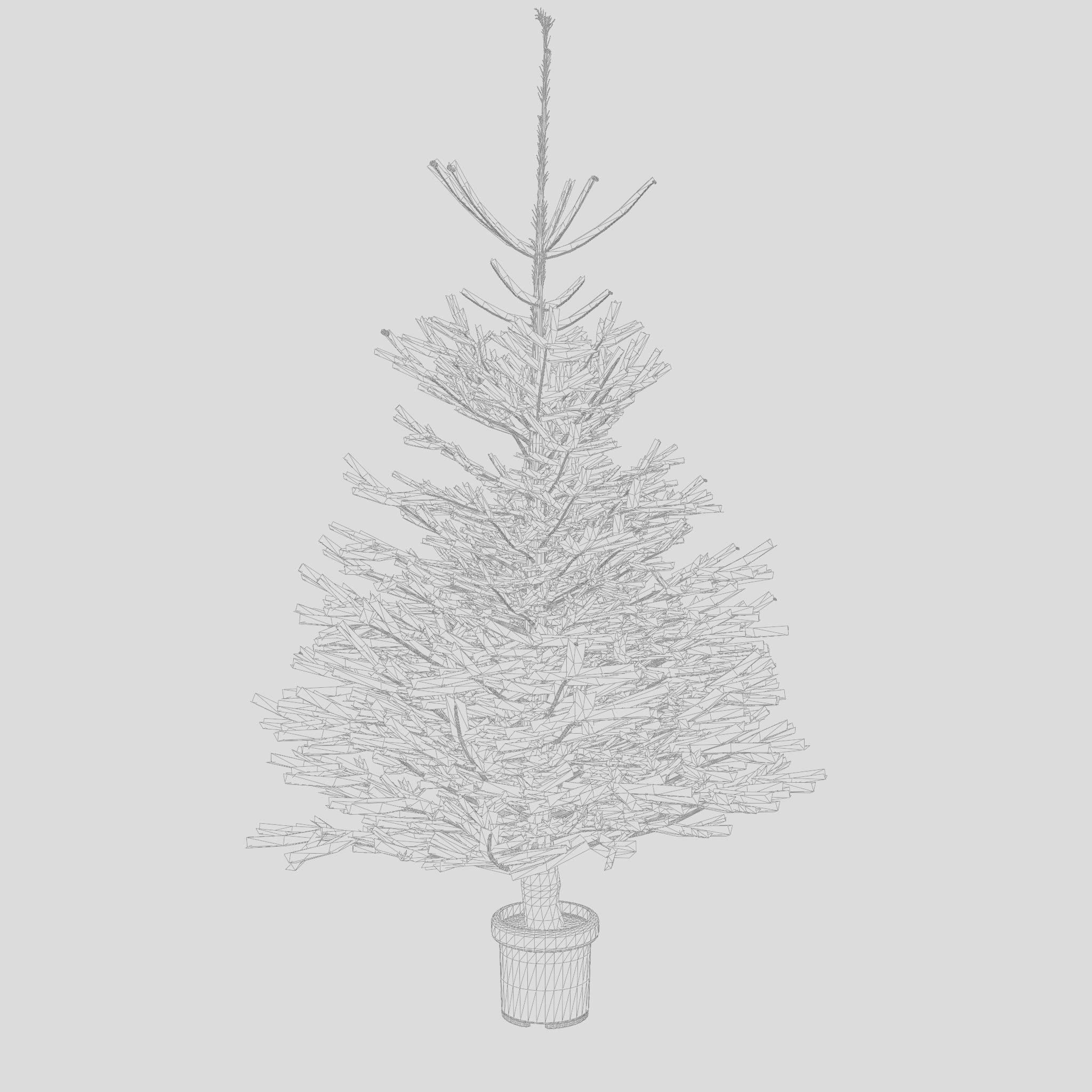 Artificial Christmas Tree 3D Model Low-poly 3D model_7