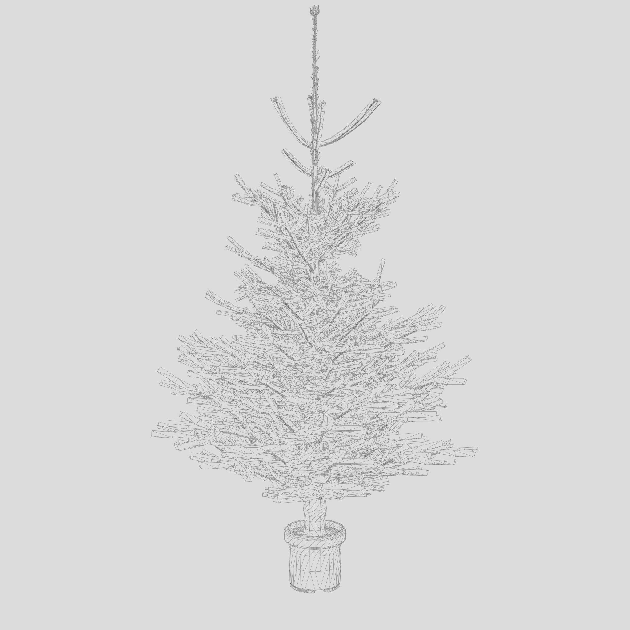 Artificial Christmas Tree 3D Model Low-poly 3D model_6
