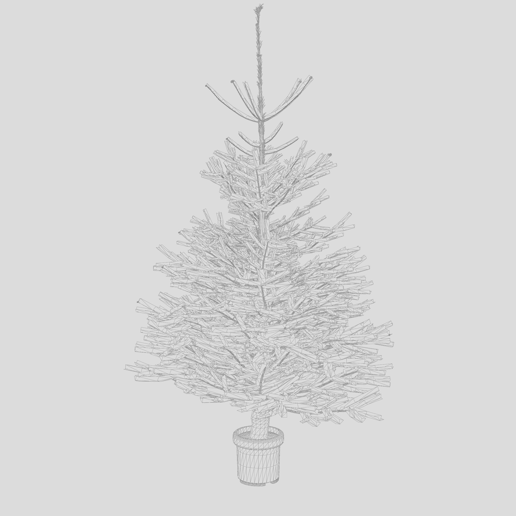 Artificial Christmas Tree 3D Model Low-poly 3D model_4