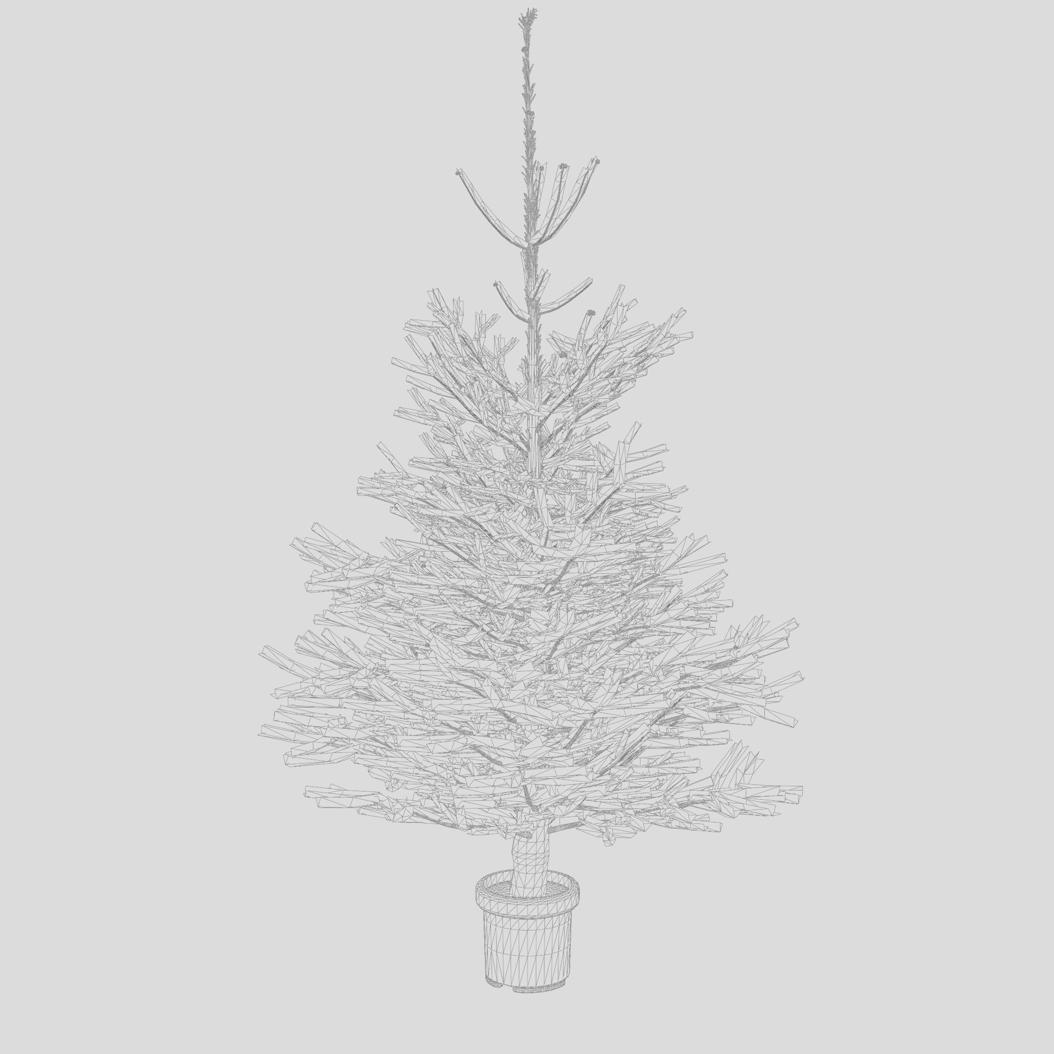 Artificial Christmas Tree 3D Model Low-poly 3D model_5