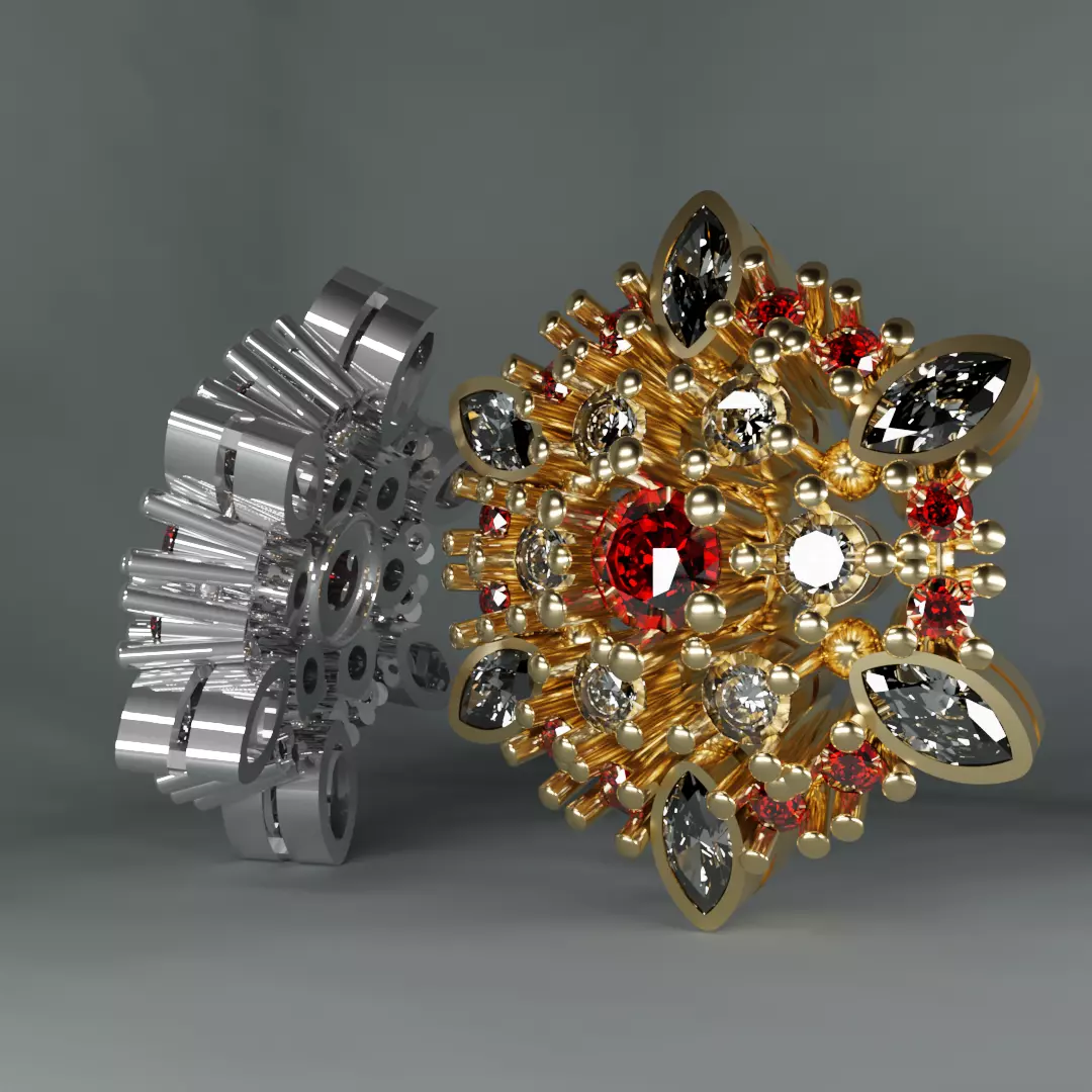 Star pendant 3D print model_0