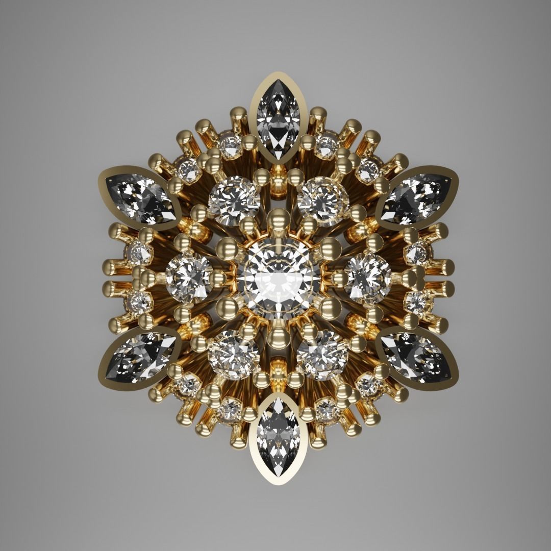 Star pendant 3D print model_1
