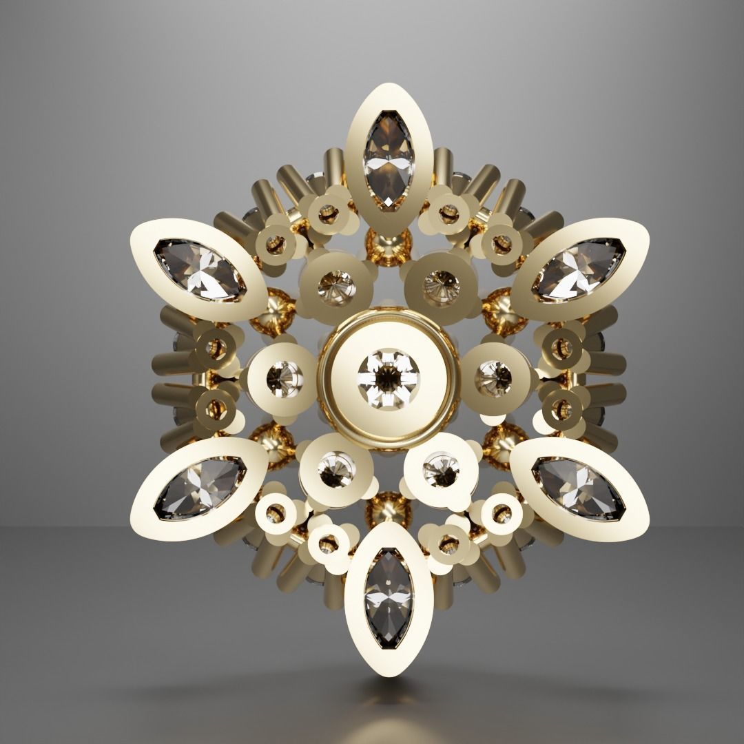 Star pendant 3D print model_3
