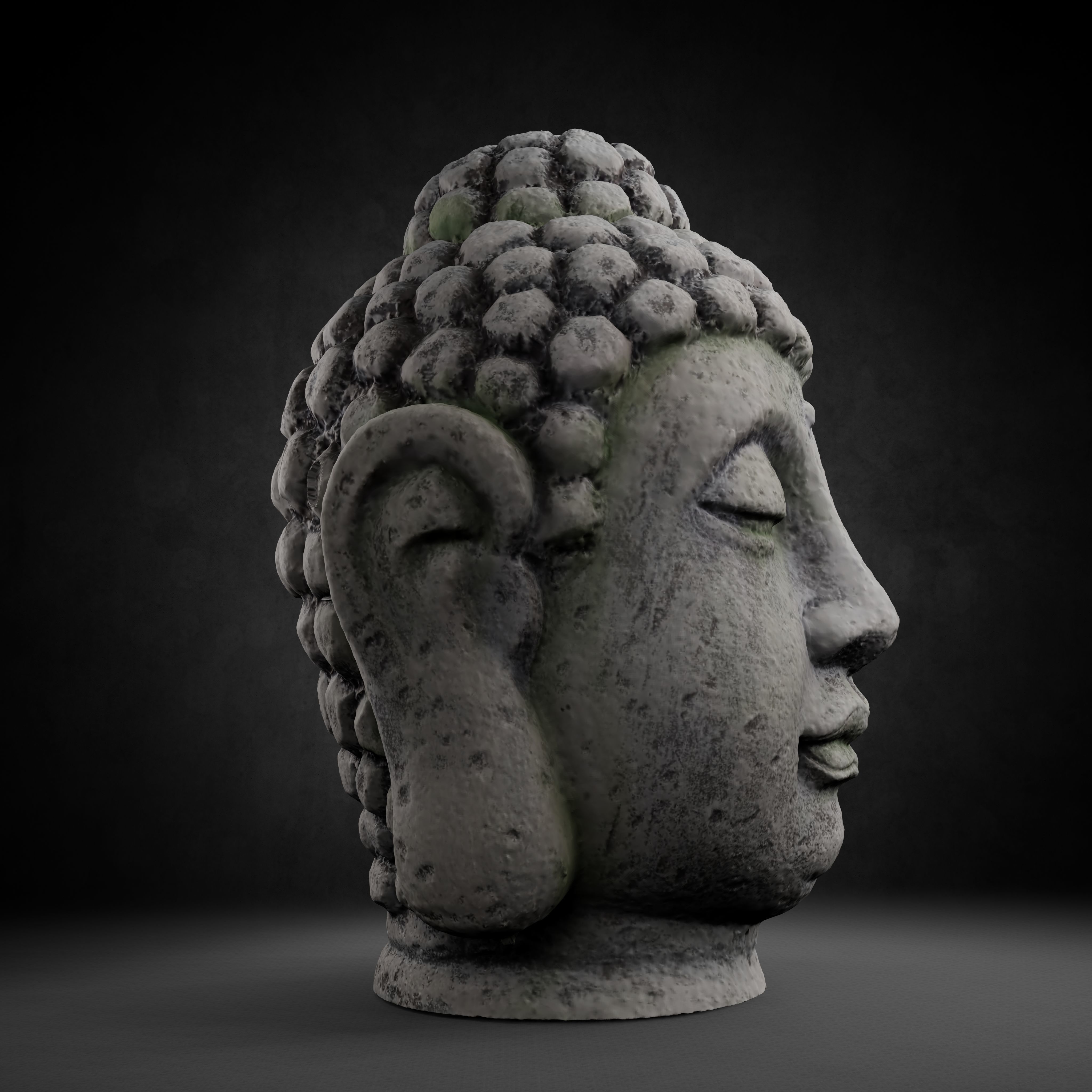 Buddha Photorealistic PBR Low-poly 3D model_49