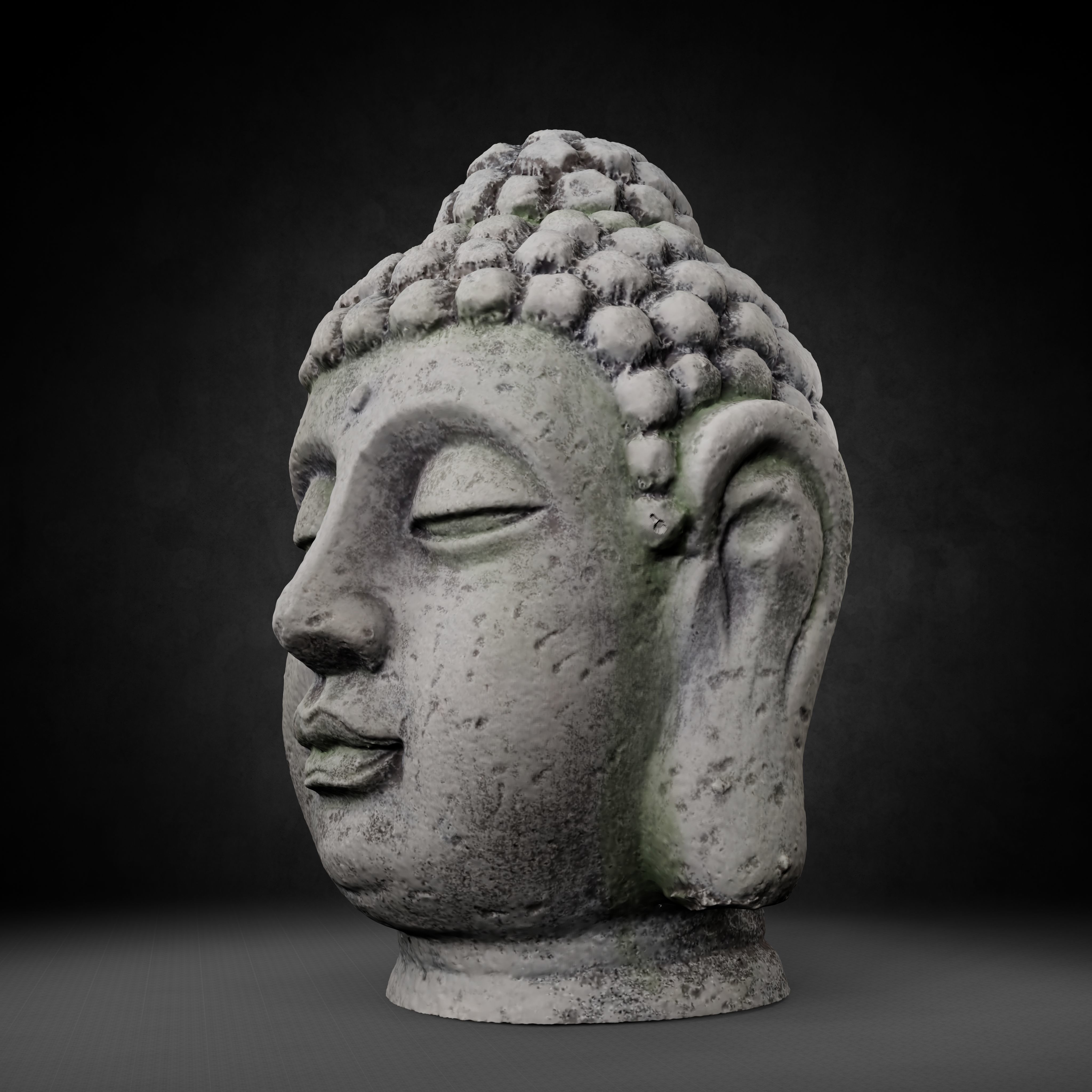 Buddha Photorealistic PBR Low-poly 3D model_21