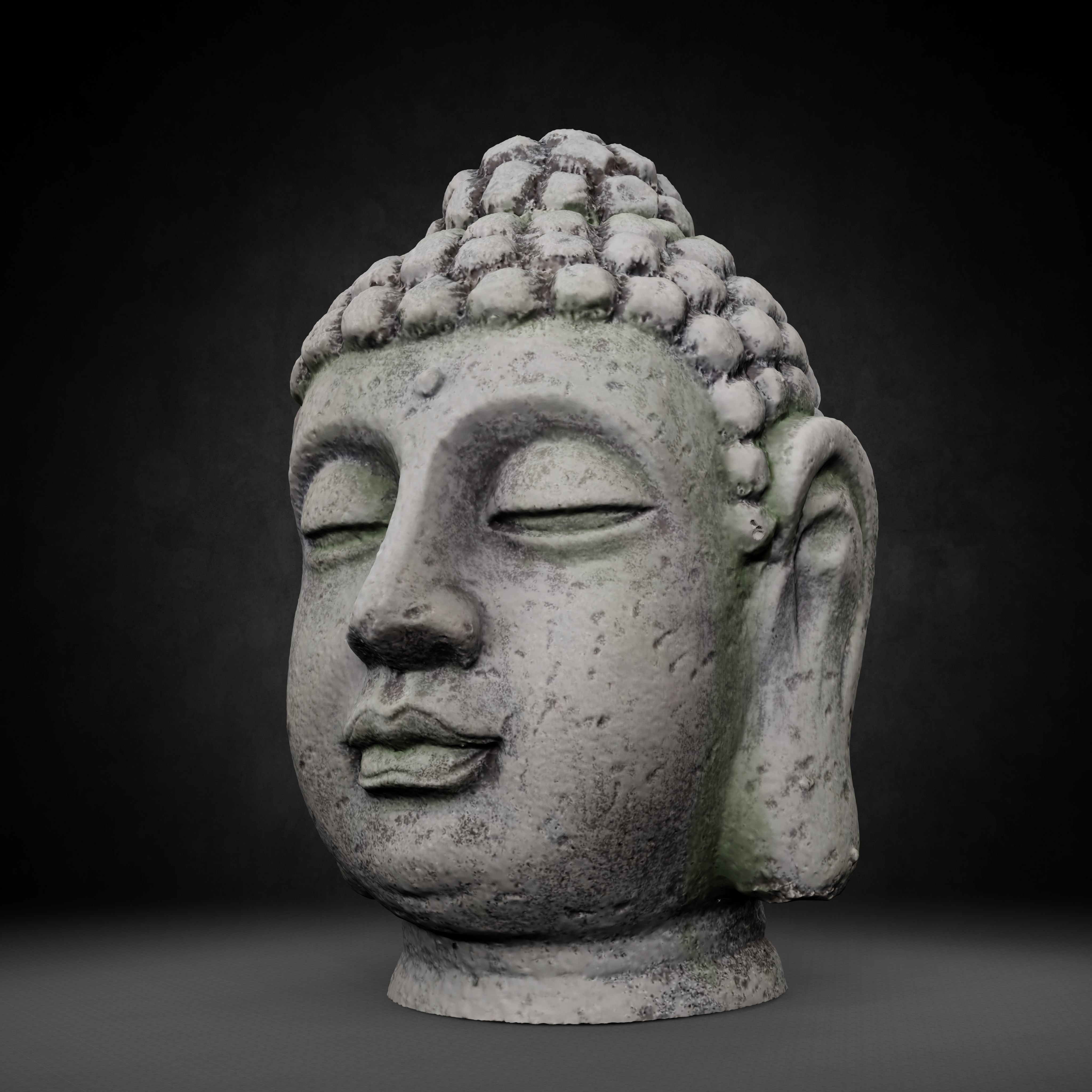 Buddha Photorealistic PBR Low-poly 3D model_18