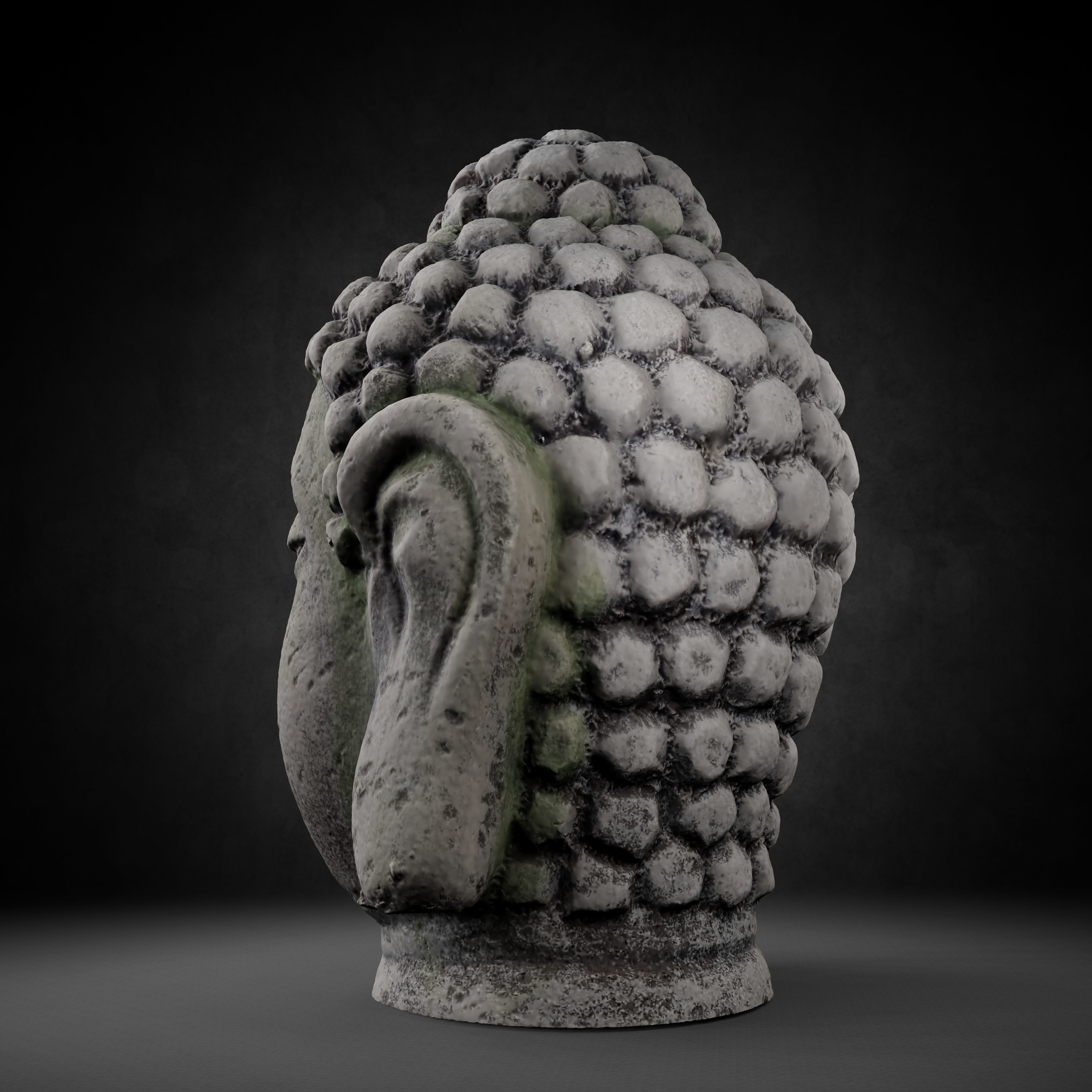 Buddha Photorealistic PBR Low-poly 3D model_29