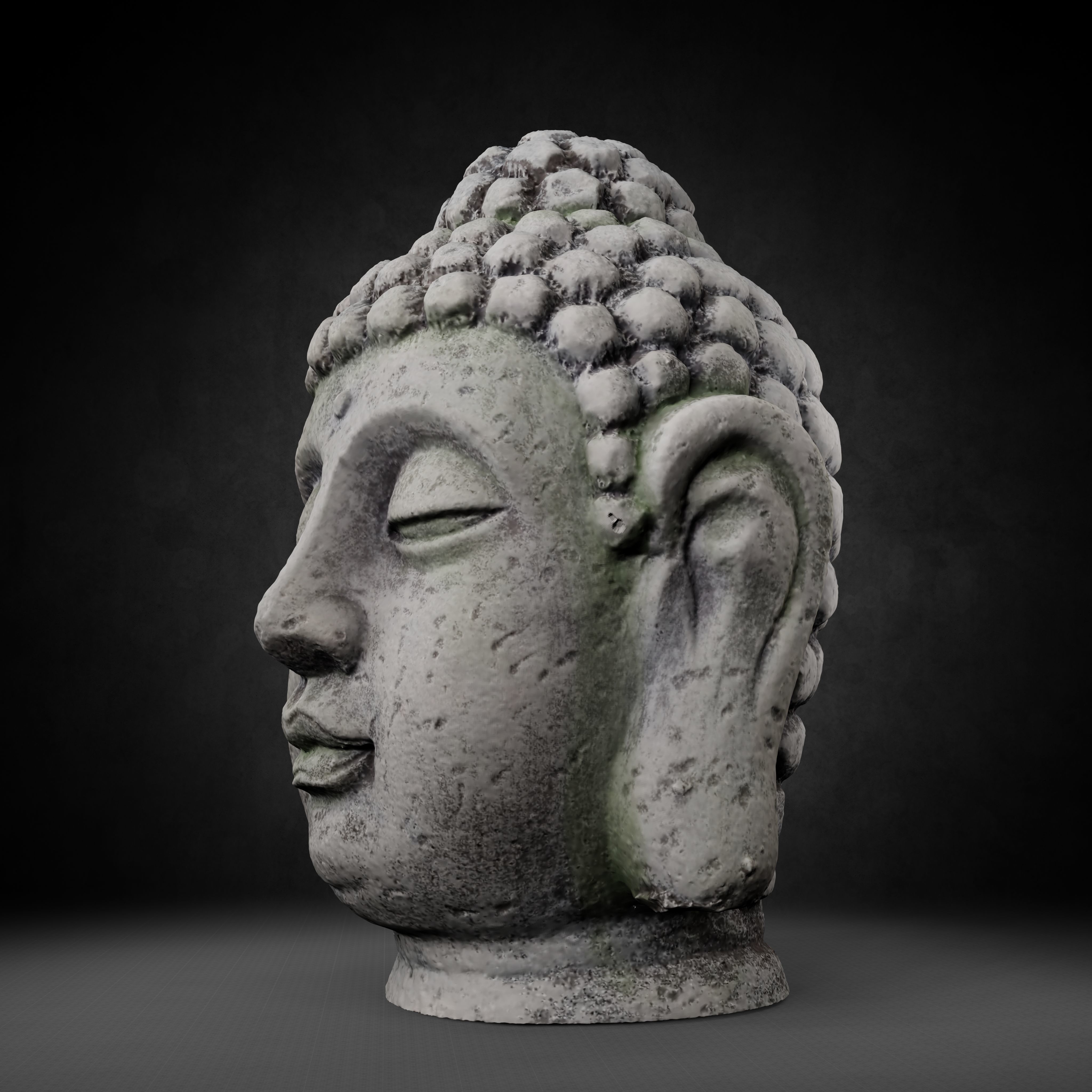 Buddha Photorealistic PBR Low-poly 3D model_22