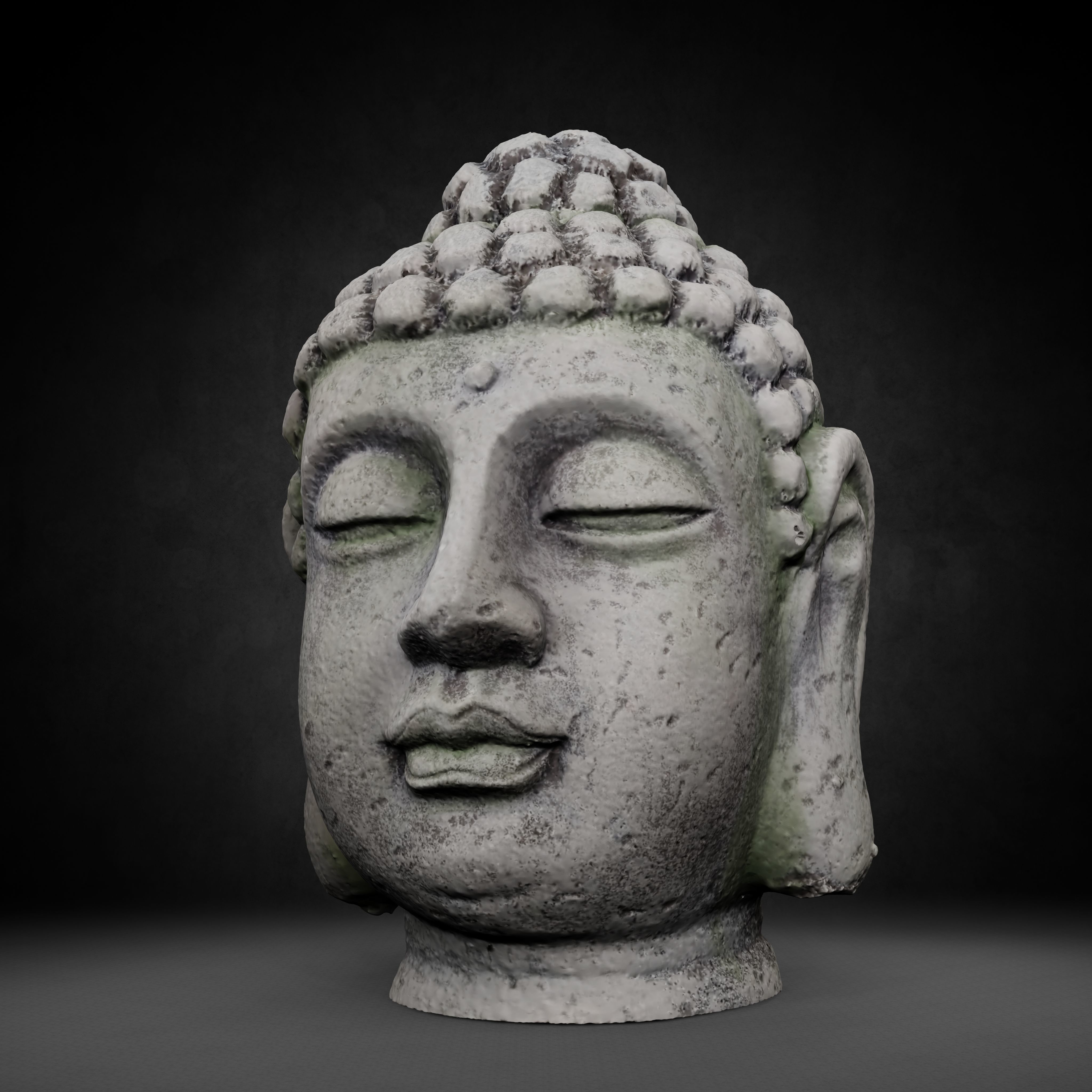 Buddha Photorealistic PBR Low-poly 3D model_16