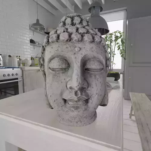 Buddha Photorealistic PBR Low-poly 3D model