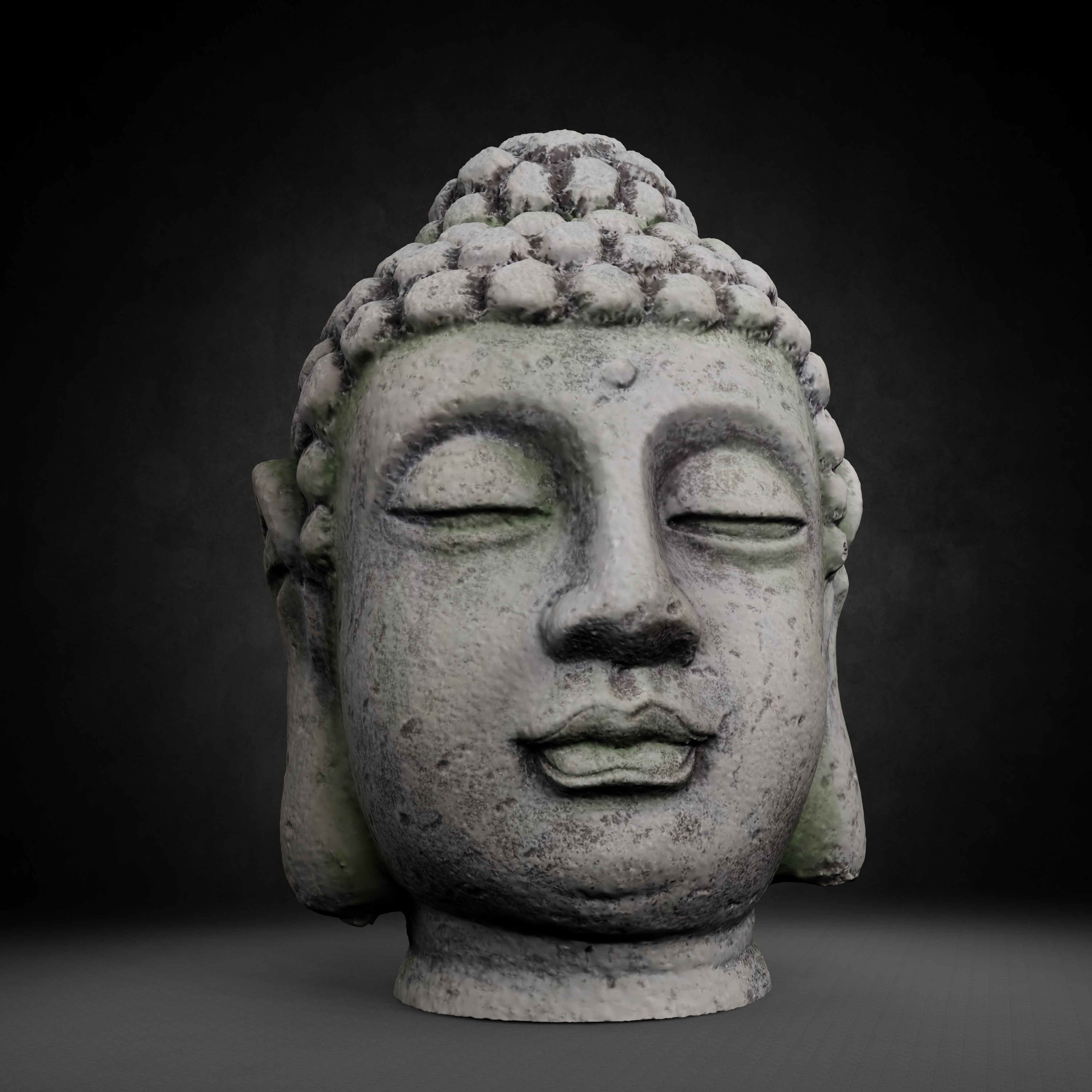Buddha Photorealistic PBR Low-poly 3D model_9