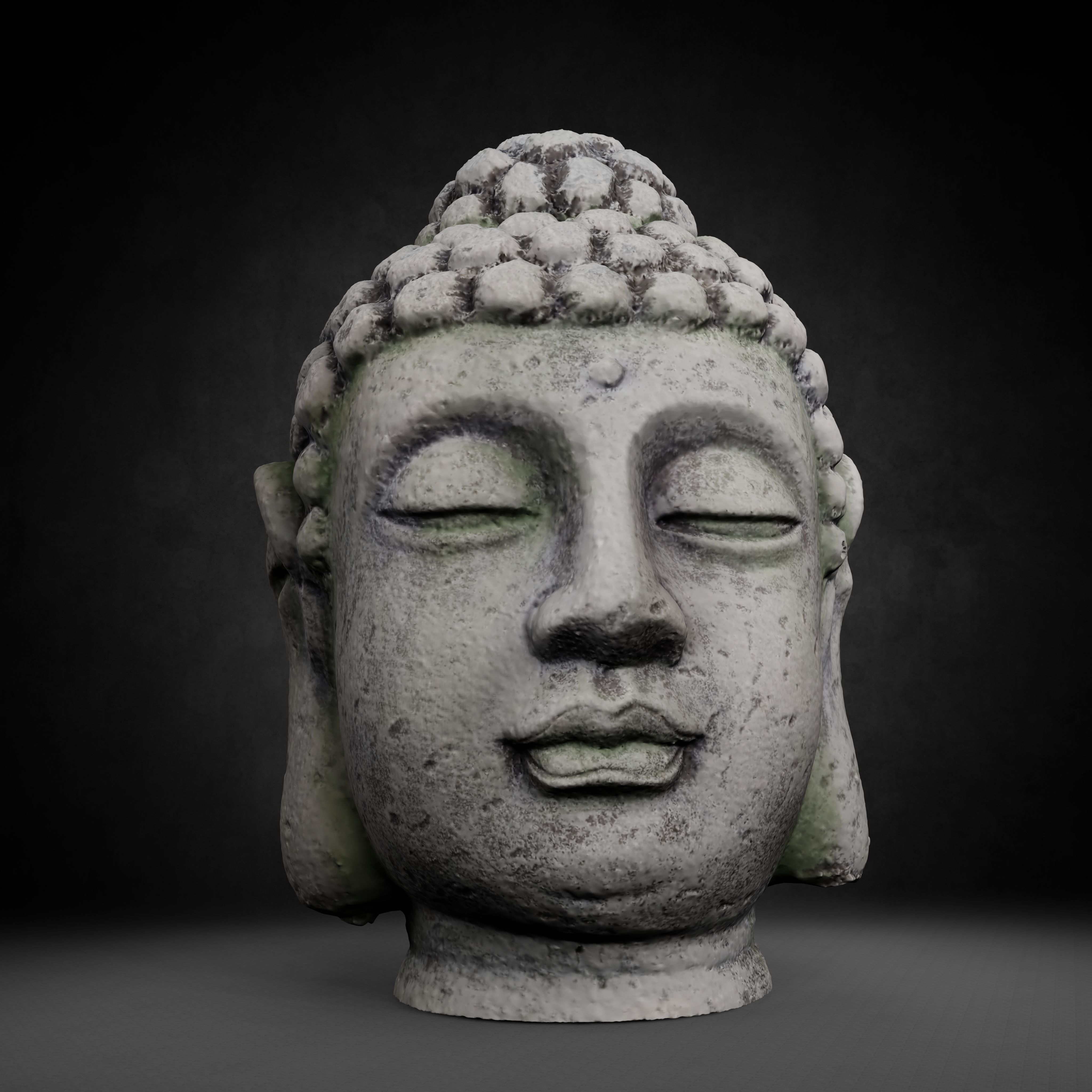Buddha Photorealistic PBR Low-poly 3D model_10