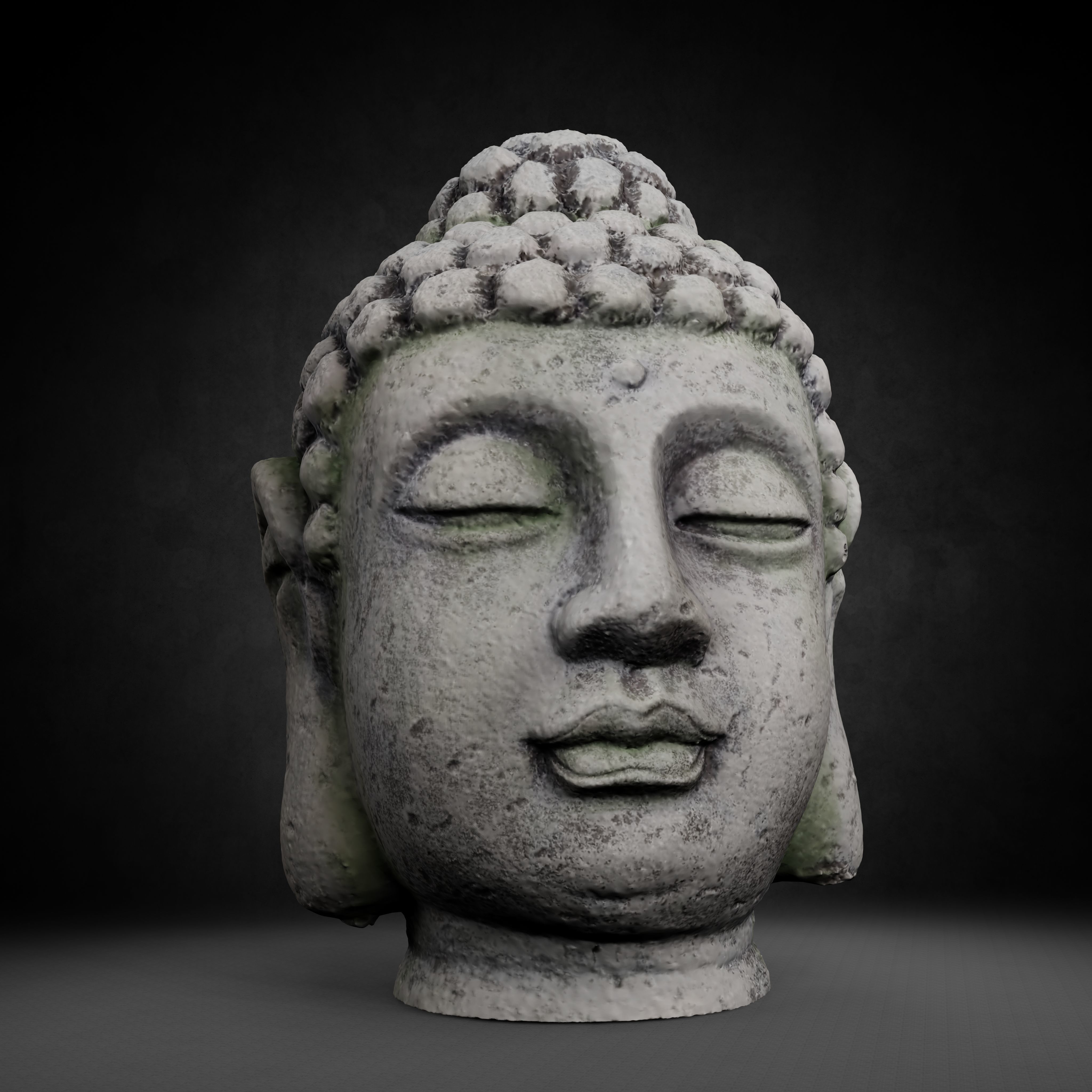 Buddha Photorealistic PBR Low-poly 3D model_8