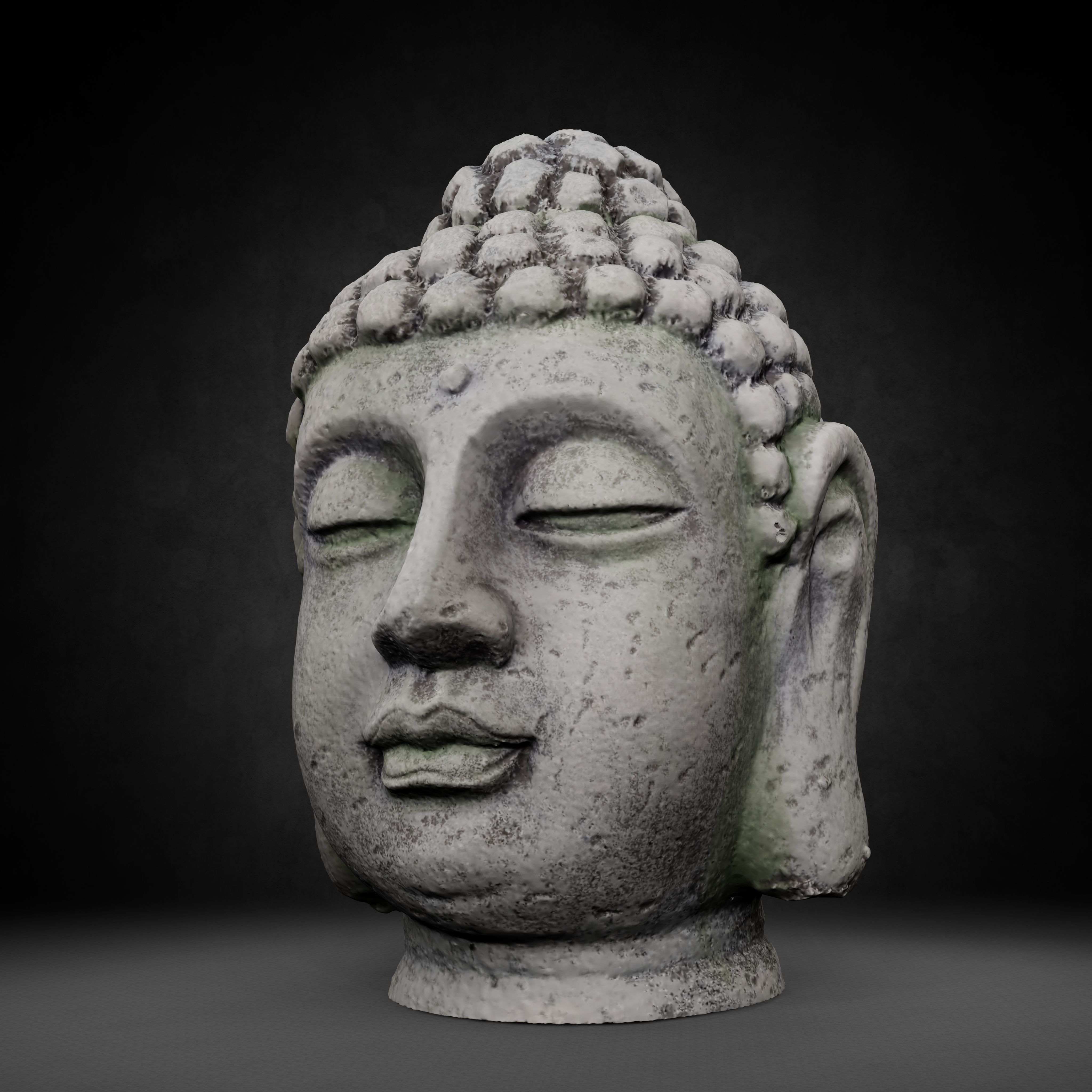 Buddha Photorealistic PBR Low-poly 3D model_17