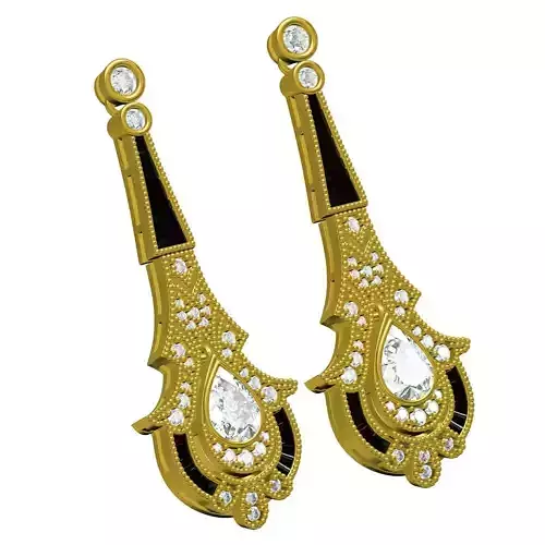 Antique Long Cocktail Earring