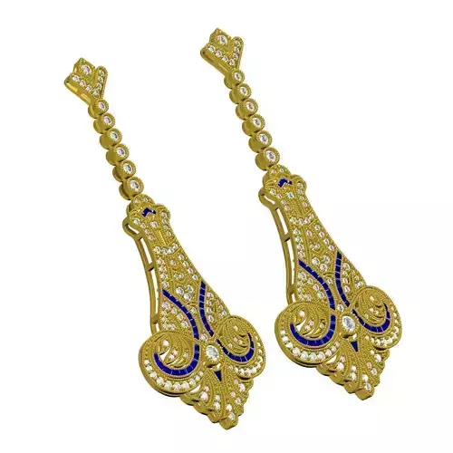 Antique Long Cocktail Earring 2