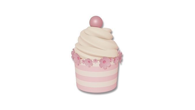 Cupcake Set 3d Model 3D model 6