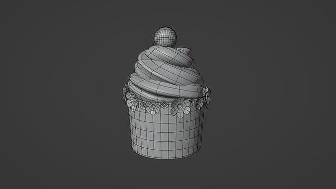 Cupcake Set 3d Model 3D model 7
