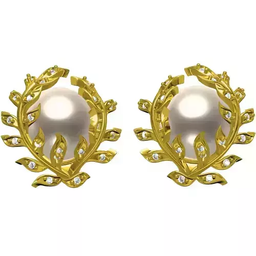 Pearl Branch Stud Earring
