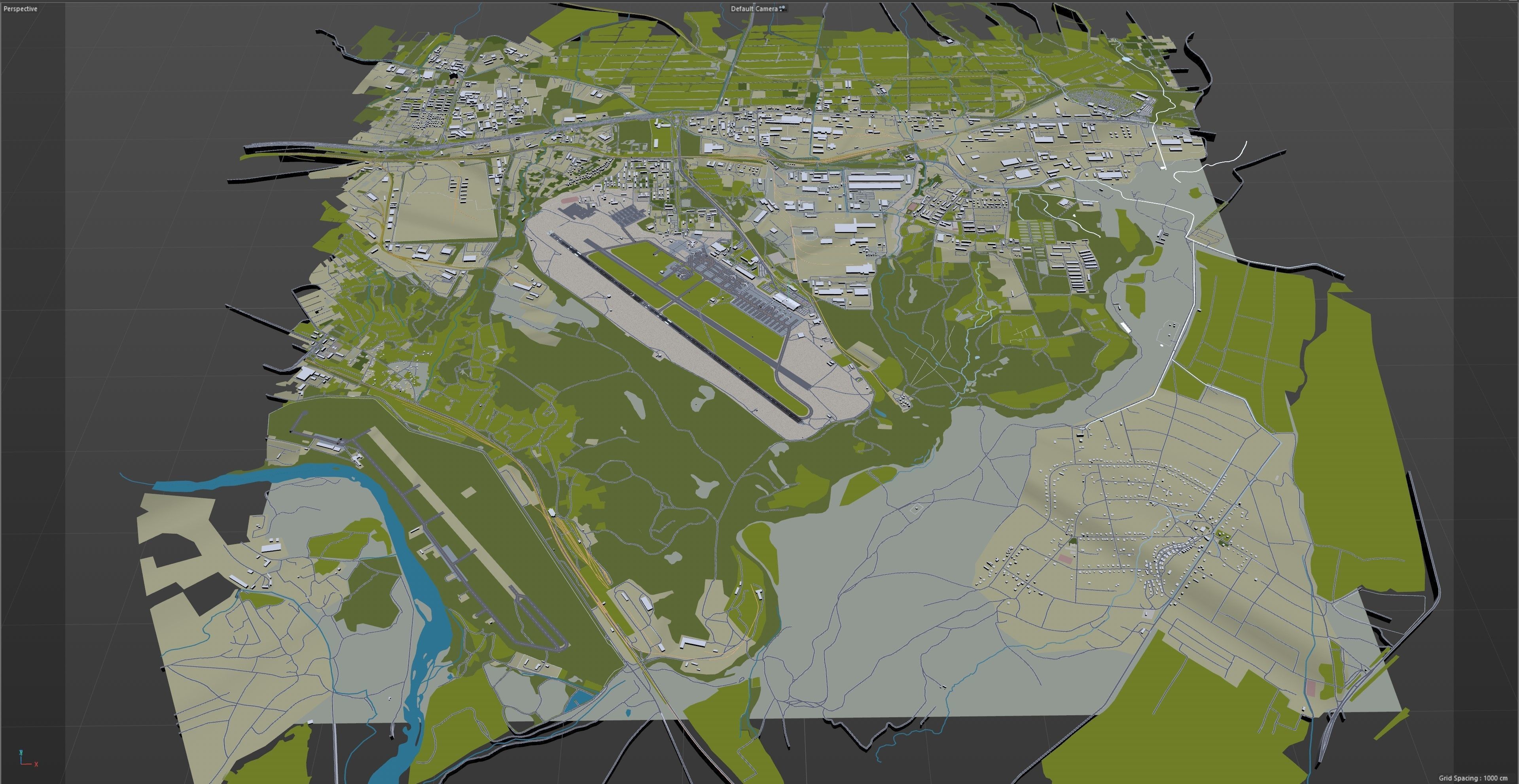 Tbilisi Airport 10km Low-poly 3D model_7