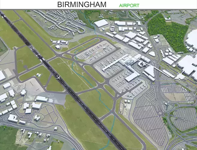Birmingham Airport UK 10km