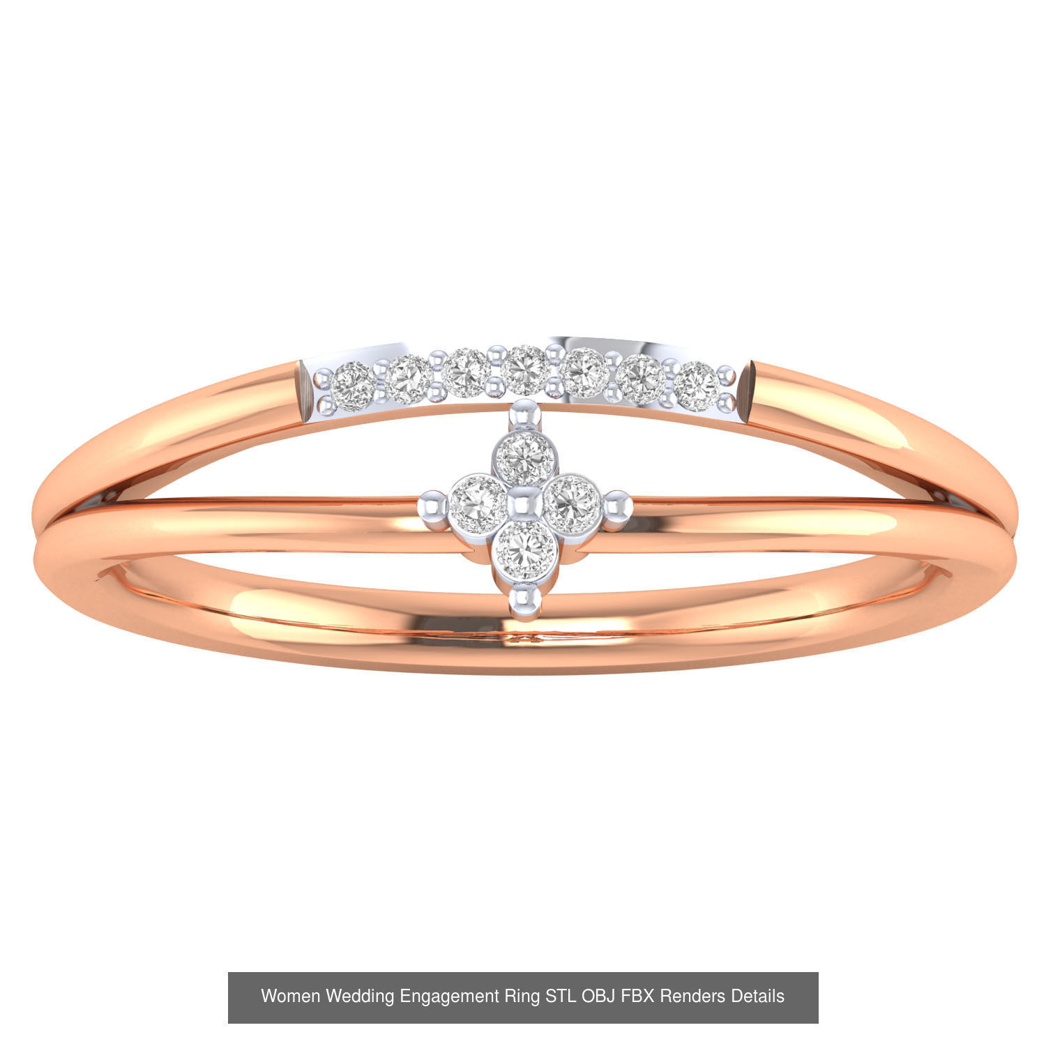 176 Women Ring STL OBJ FBX Renders Details Collection _139