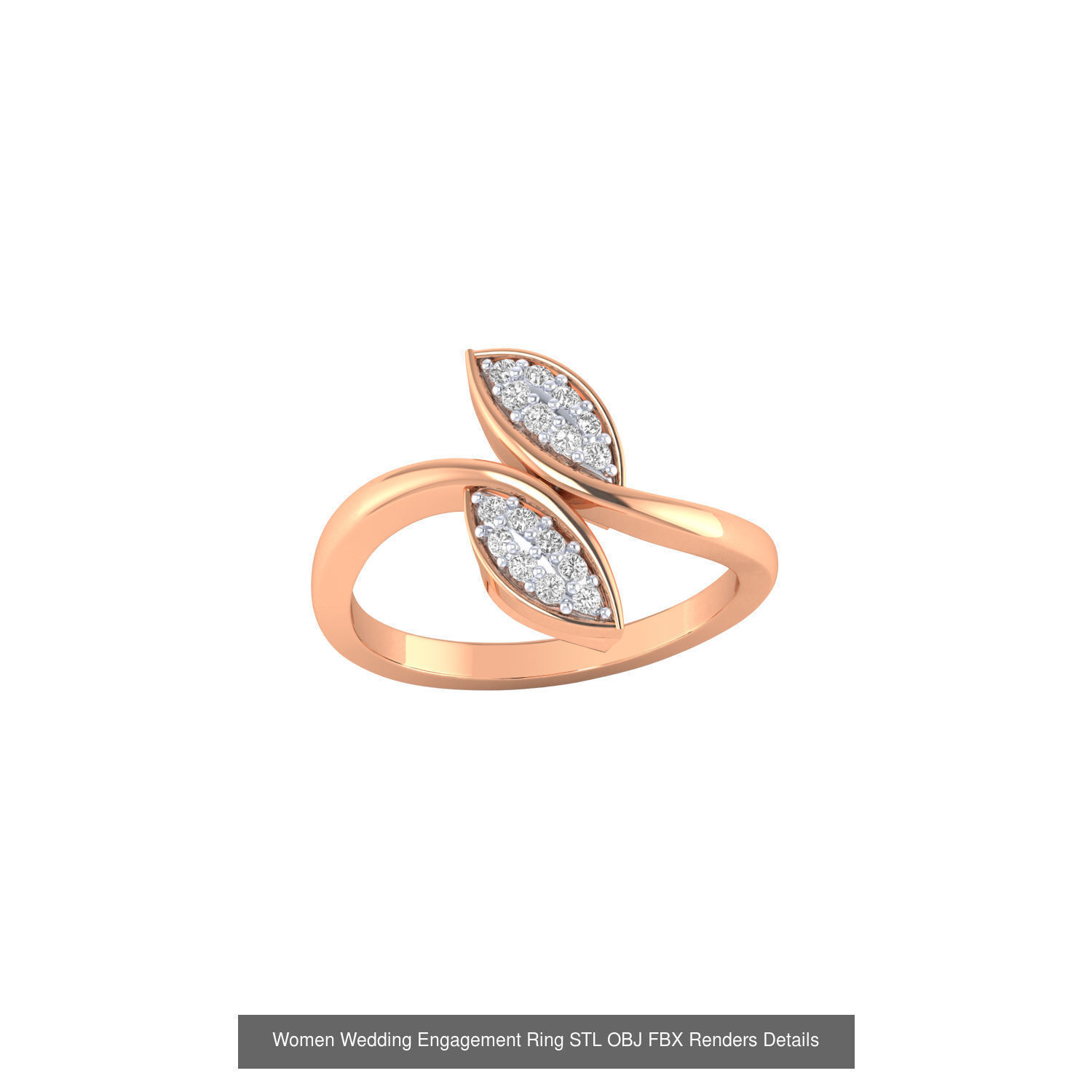 176 Women Ring STL OBJ FBX Renders Details Collection _56