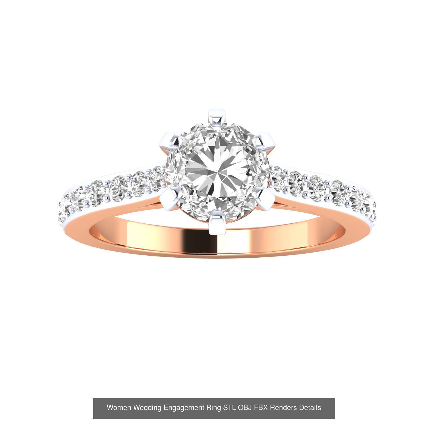 176 Women Ring STL OBJ FBX Renders Details Collection _91