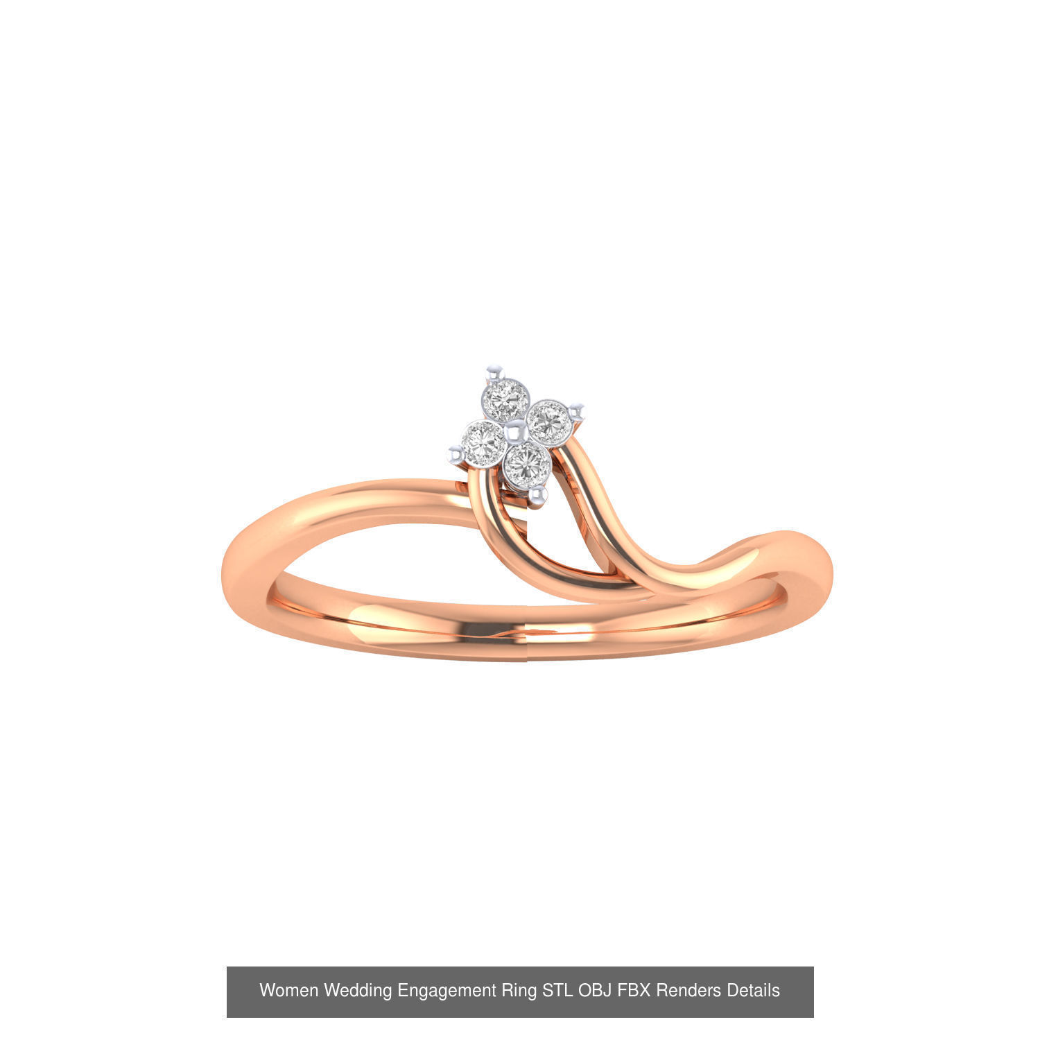 176 Women Ring STL OBJ FBX Renders Details Collection _37