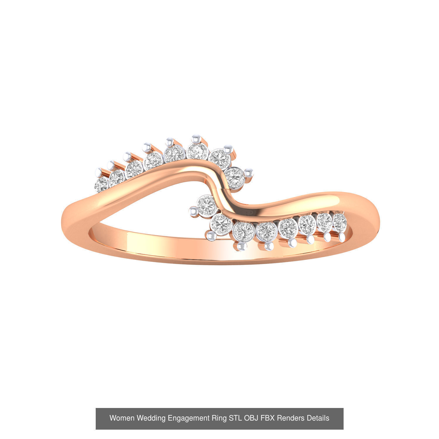 176 Women Ring STL OBJ FBX Renders Details Collection _123
