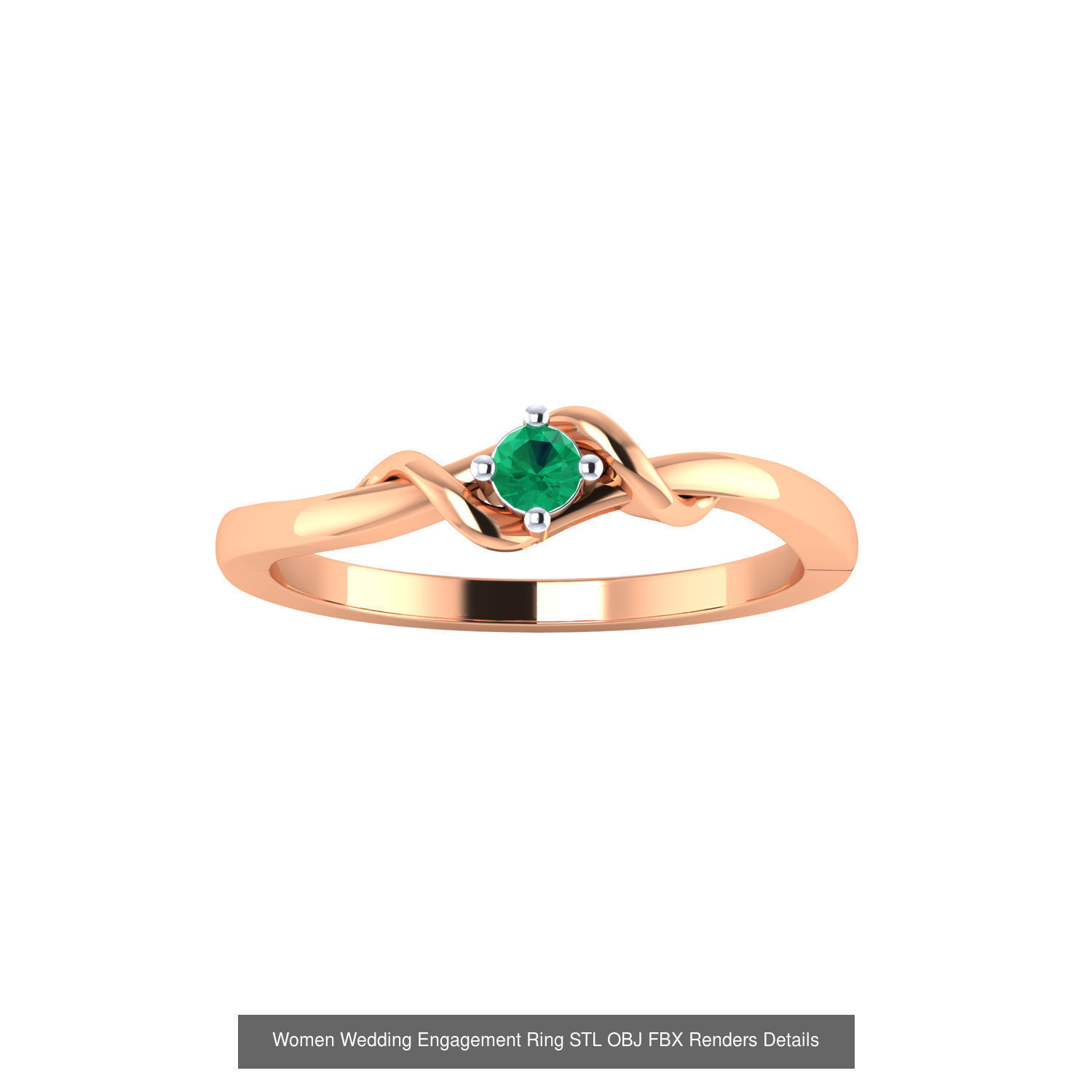176 Women Ring STL OBJ FBX Renders Details Collection _63