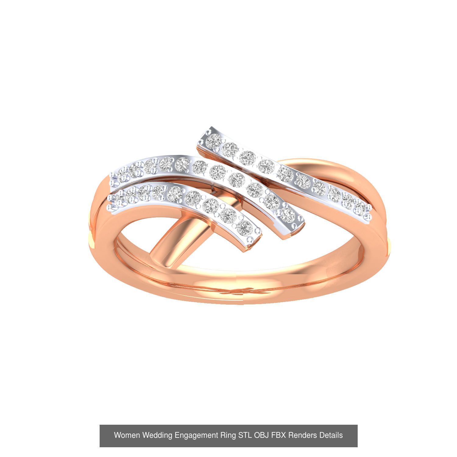 176 Women Ring STL OBJ FBX Renders Details Collection _183