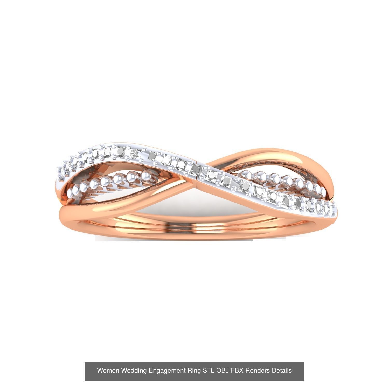 176 Women Ring STL OBJ FBX Renders Details Collection _149