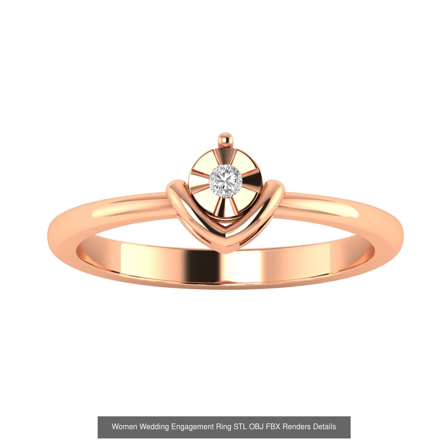 176 Women Ring STL OBJ FBX Renders Details Collection _67