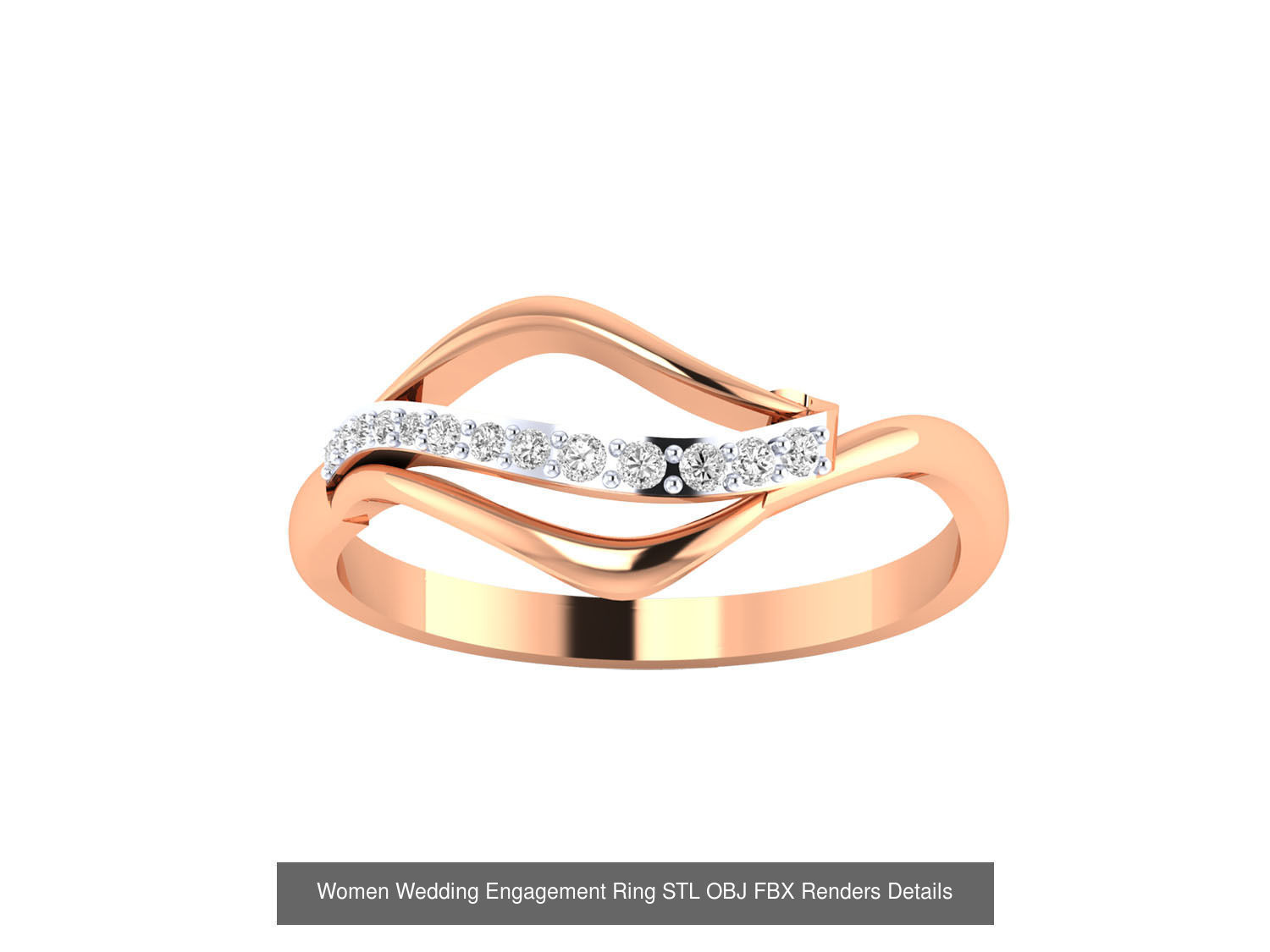 176 Women Ring STL OBJ FBX Renders Details Collection _73