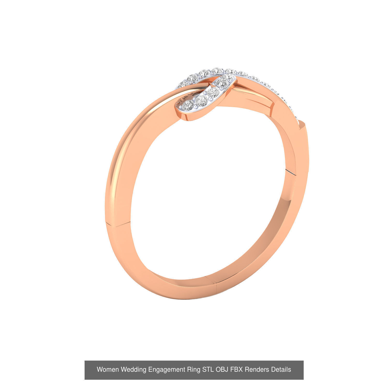 176 Women Ring STL OBJ FBX Renders Details Collection _40